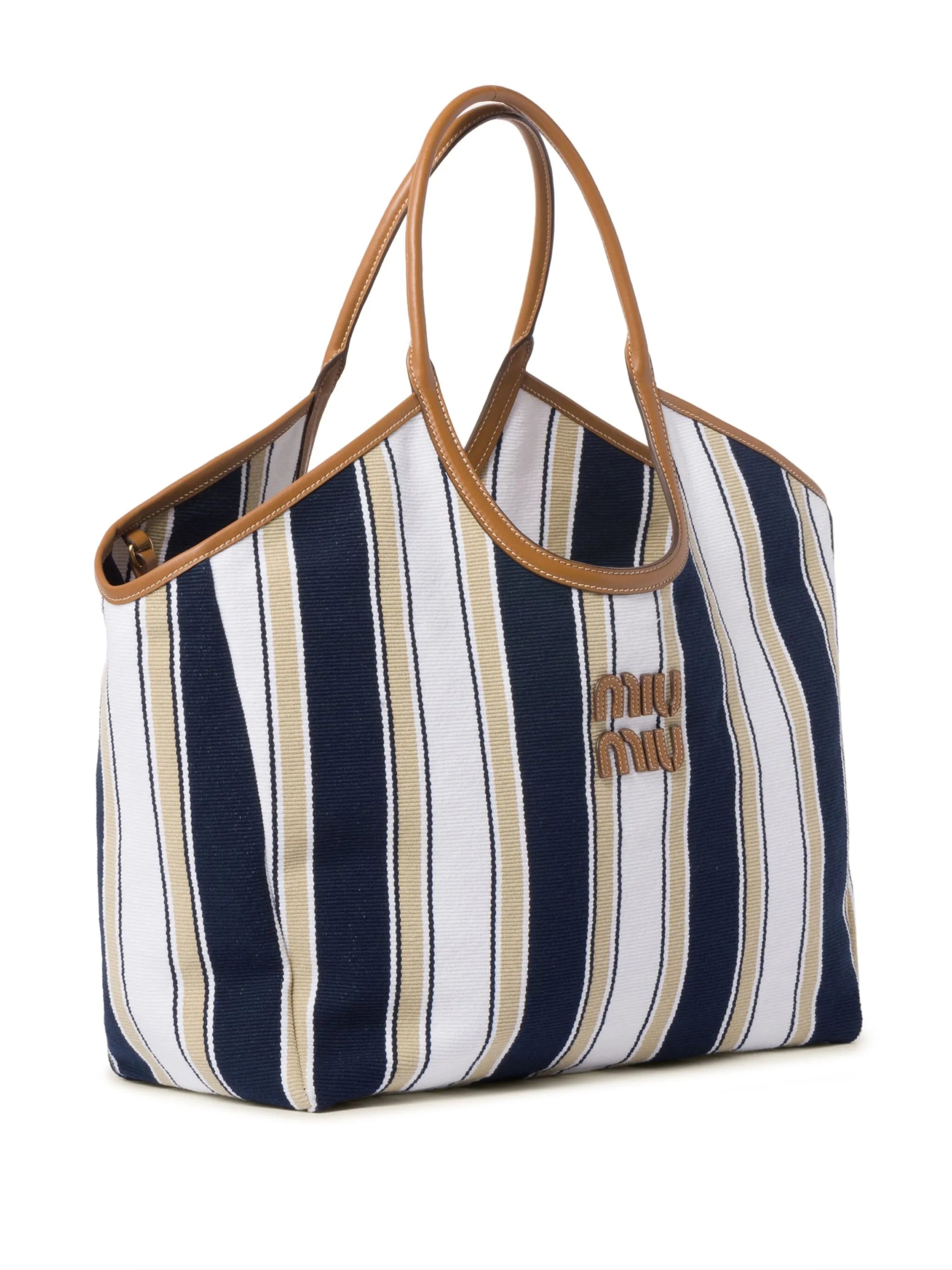IVY striped tote bag