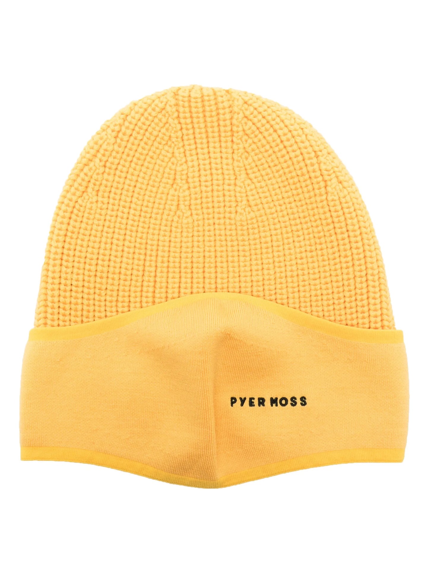 X Pyer Moss Black Balaclava 001 wool beanie