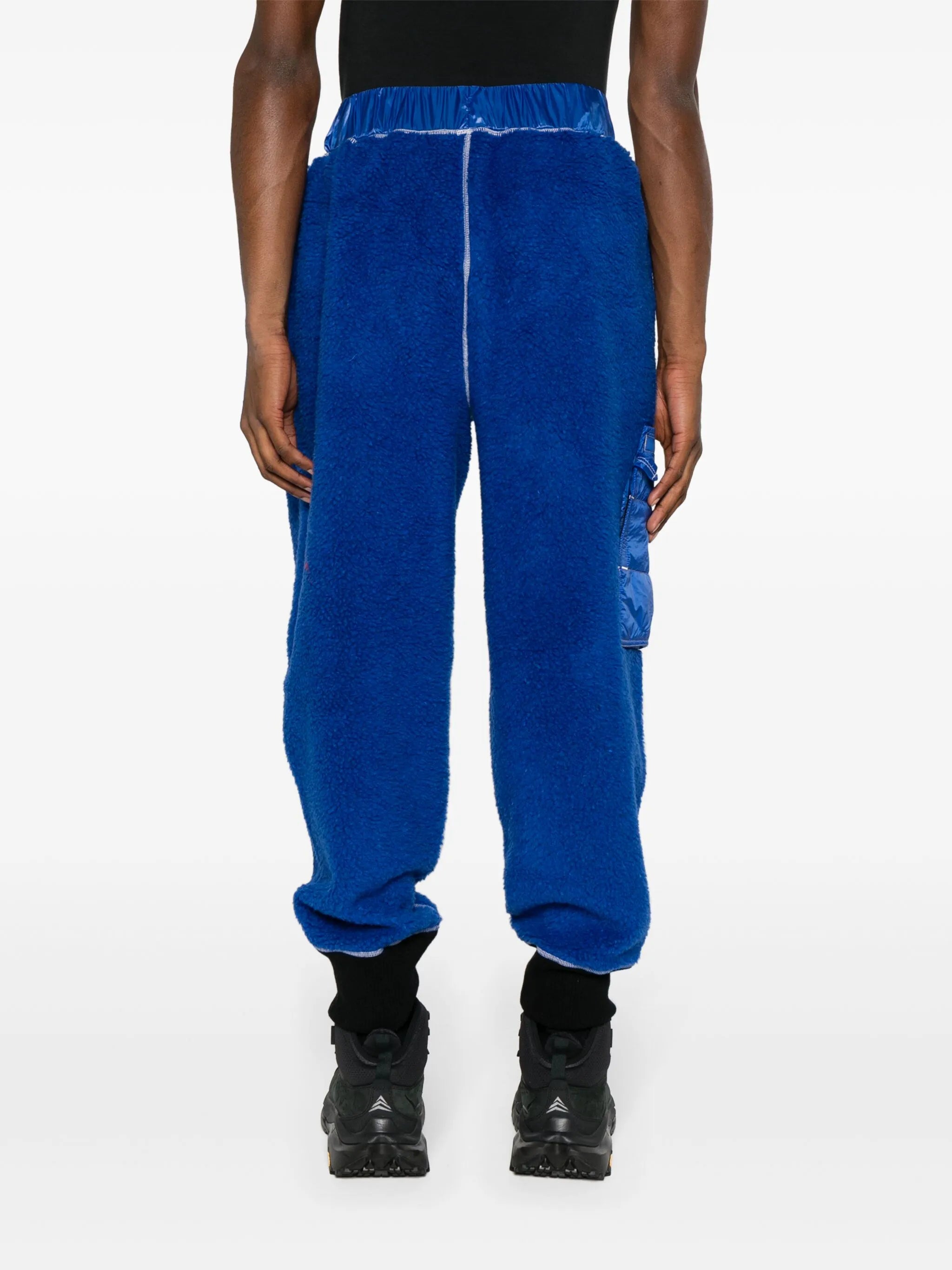 fleece tapered cargo trousers