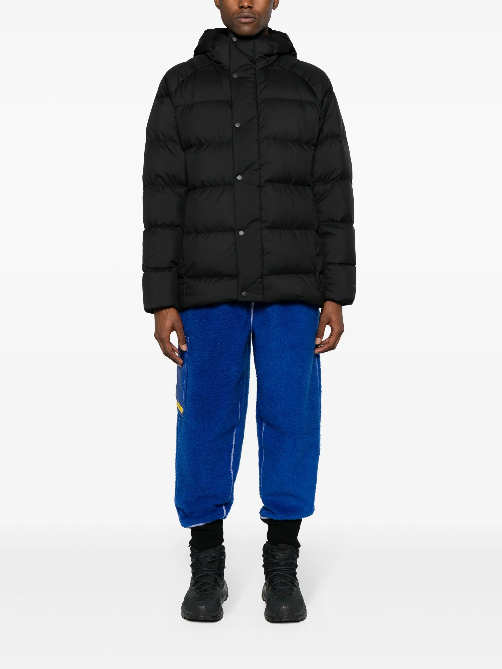 fleece tapered cargo trousers