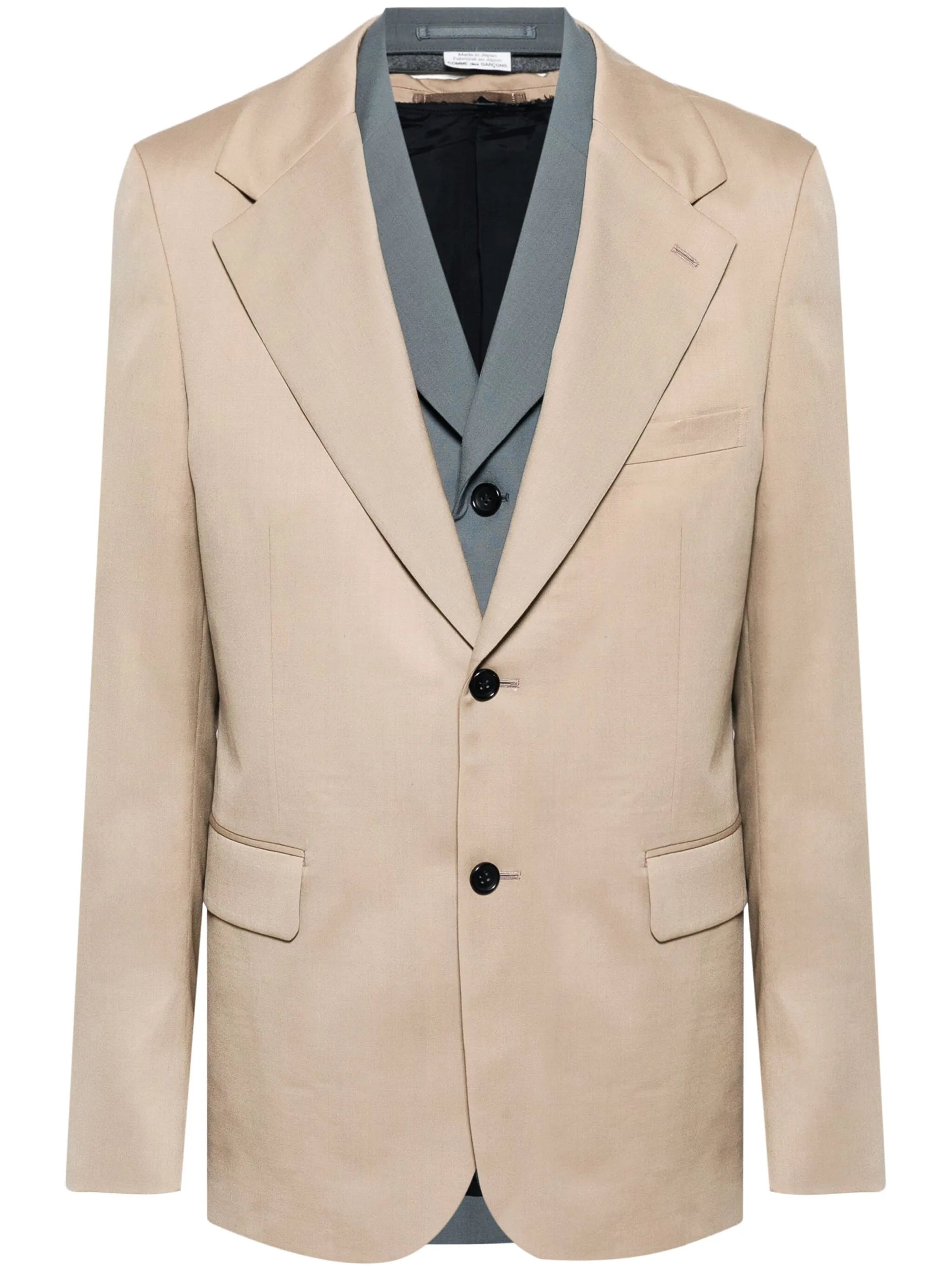 single-breasted layered blazer