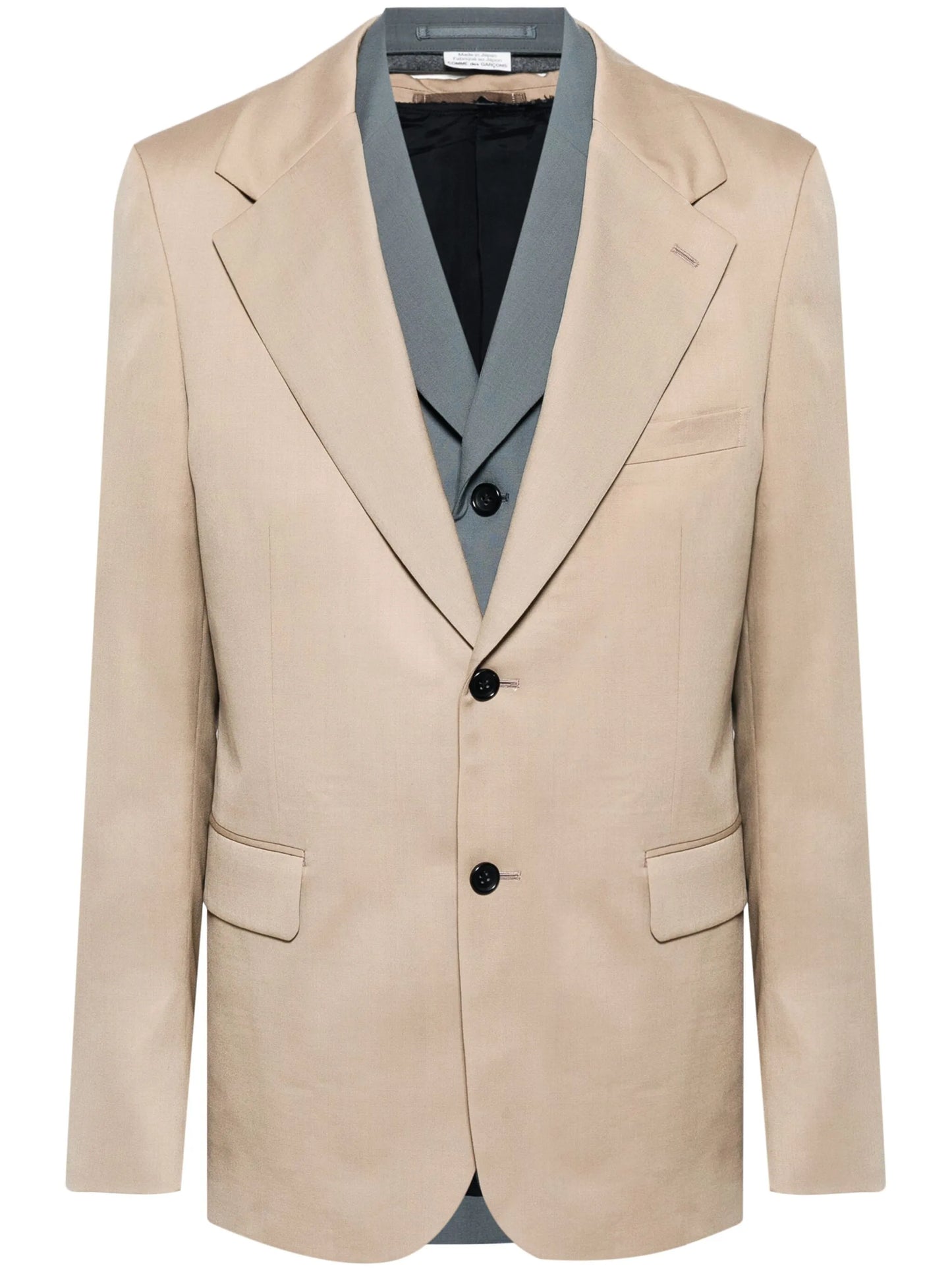 single-breasted layered blazer