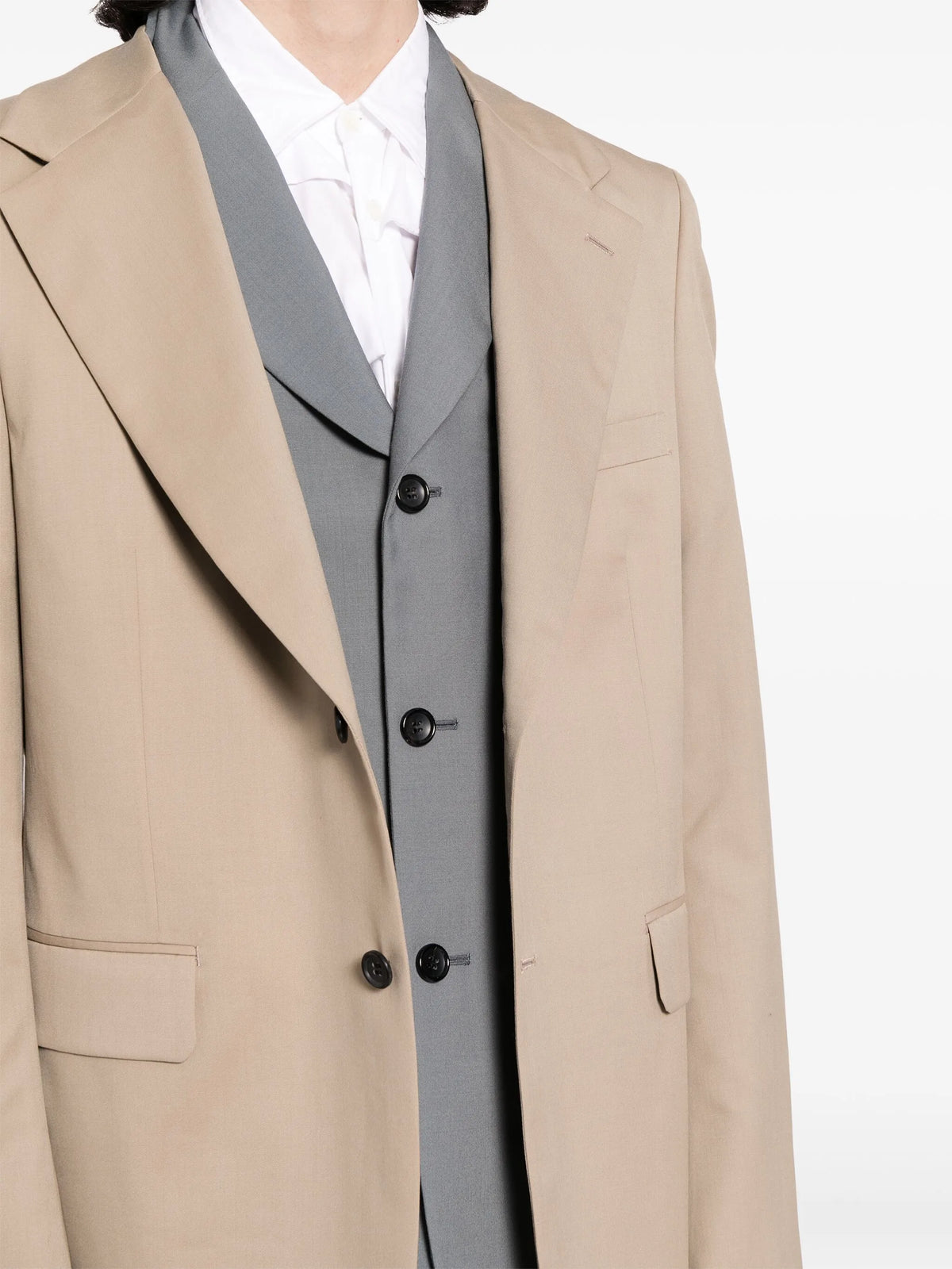 single-breasted layered blazer