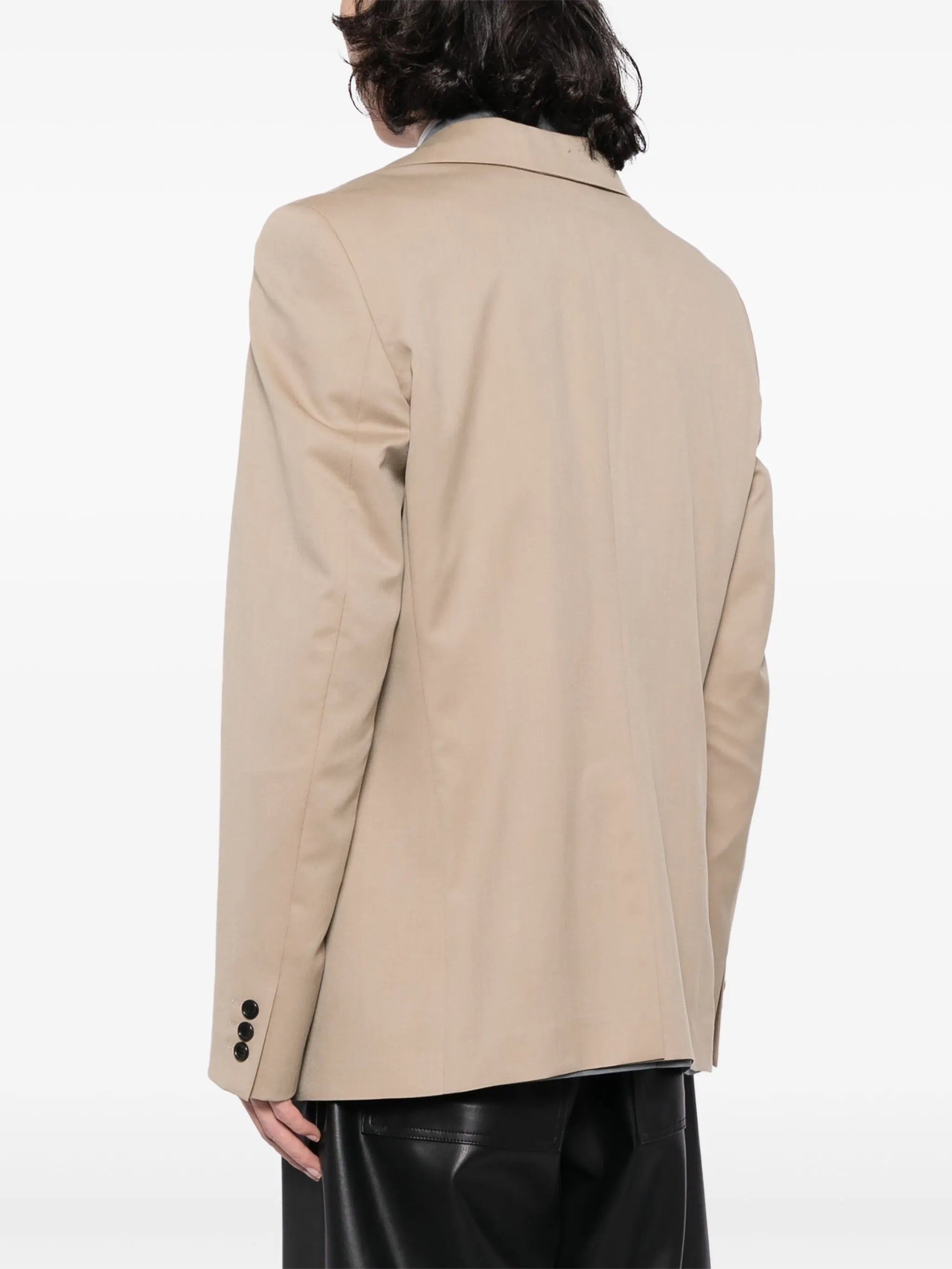 single-breasted layered blazer