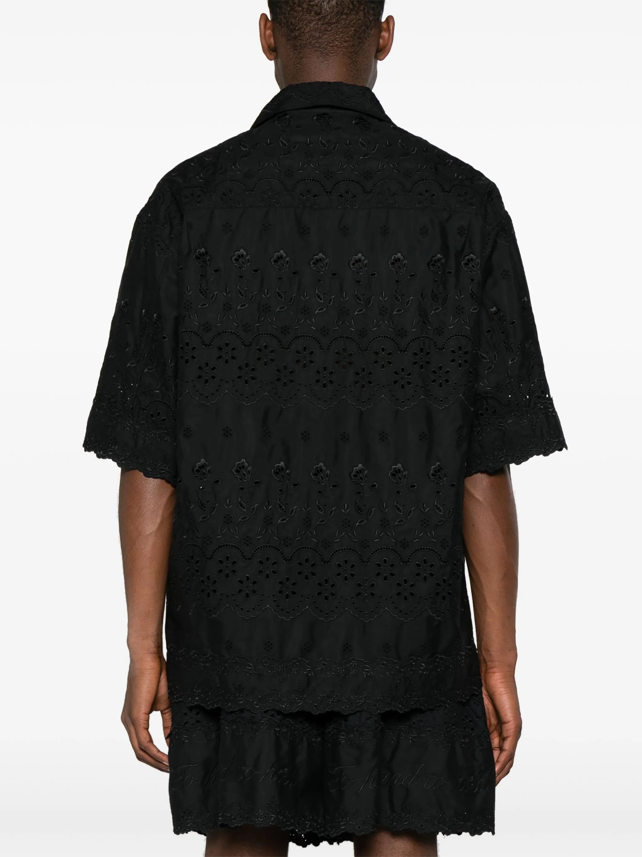 broderie-anglaise cotton shirt
