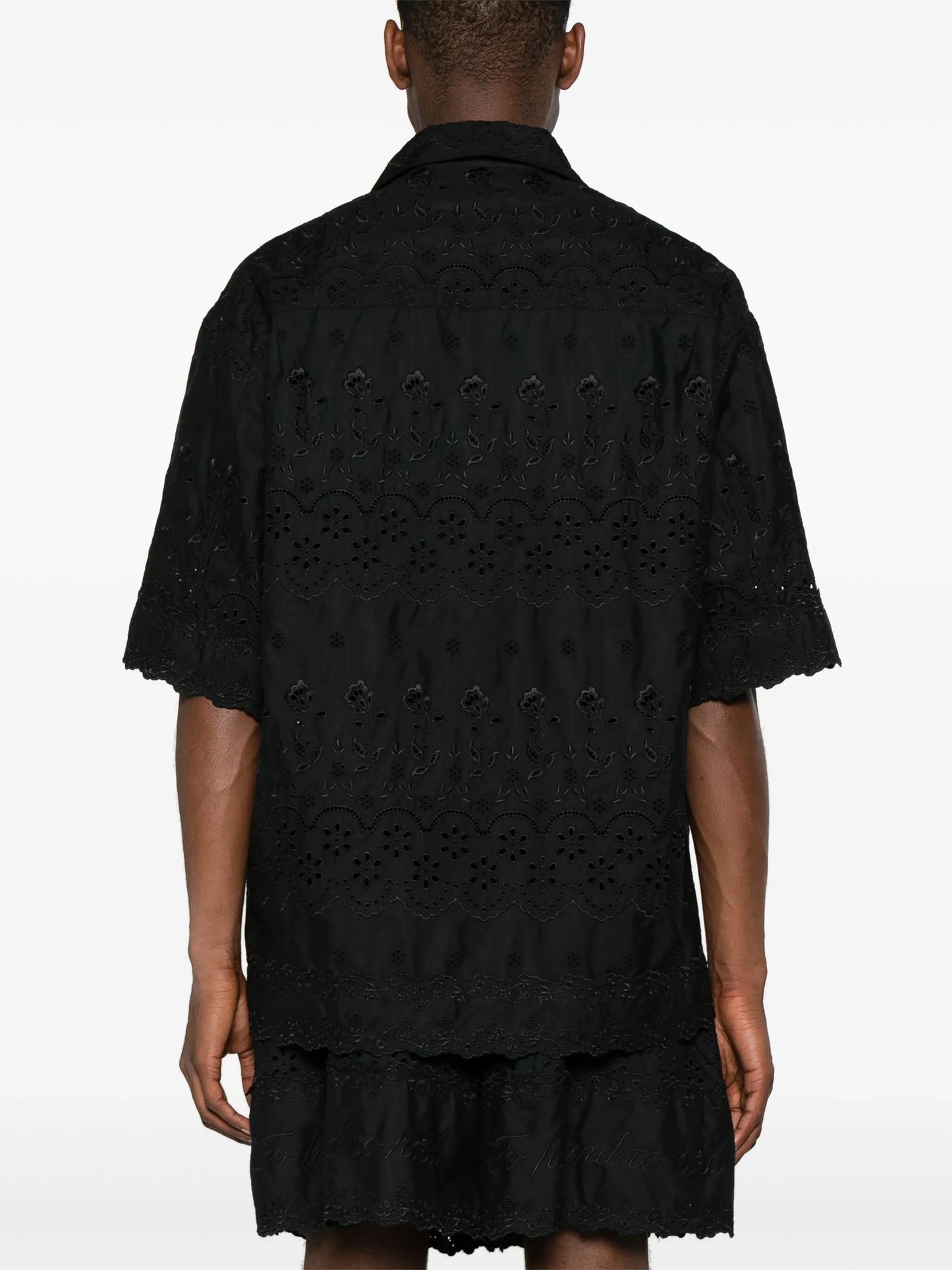 broderie-anglaise cotton shirt