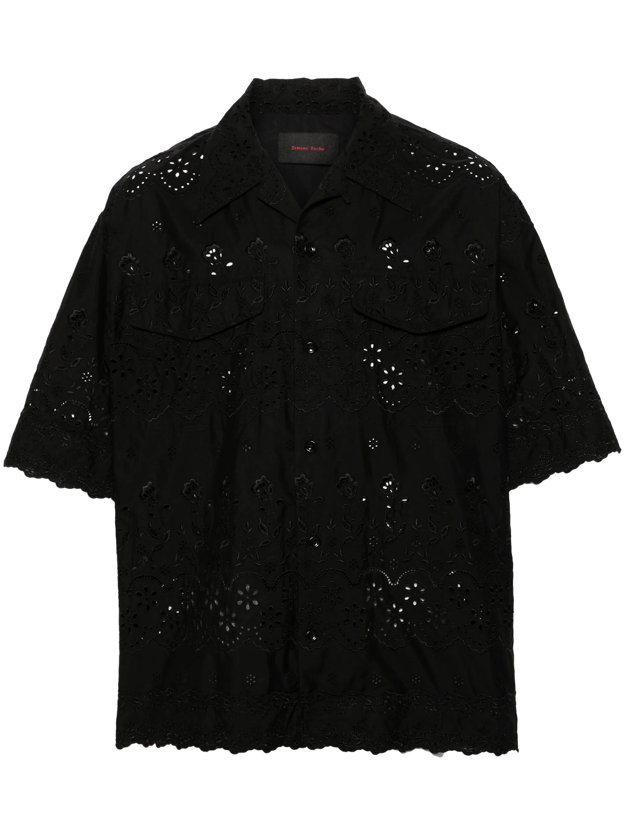 broderie-anglaise cotton shirt