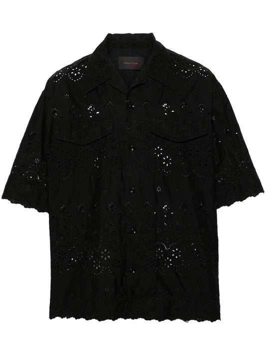 broderie-anglaise cotton shirt