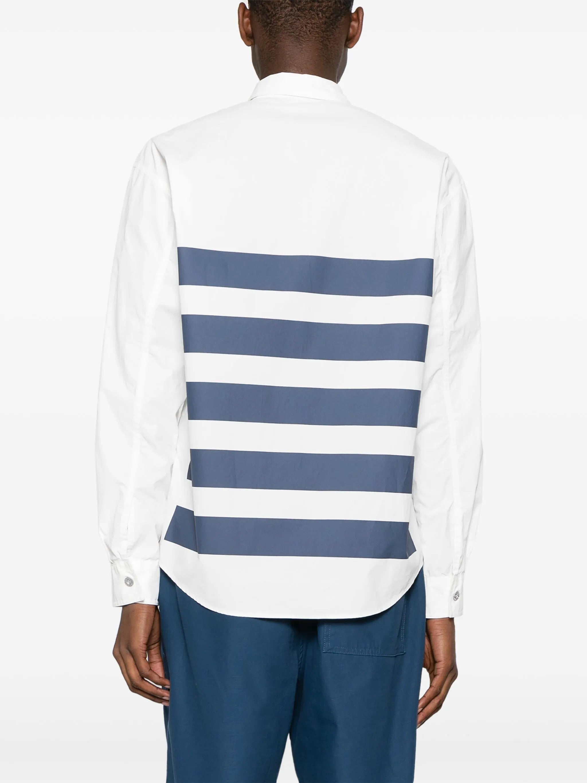 stripe-detail shirt jacket