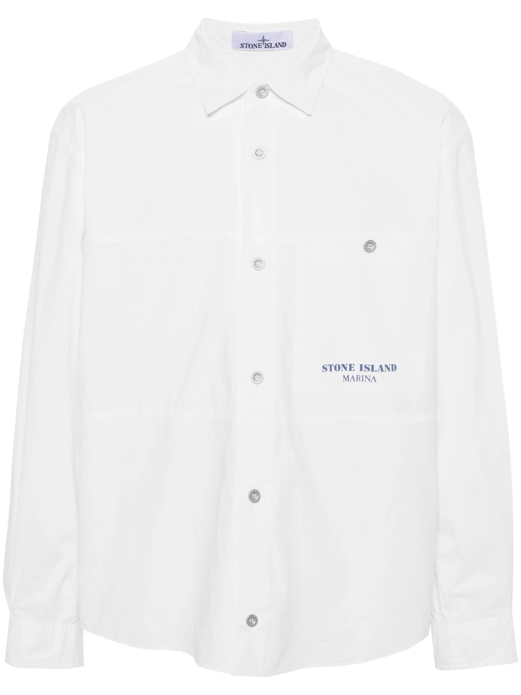 stripe-detail shirt jacket