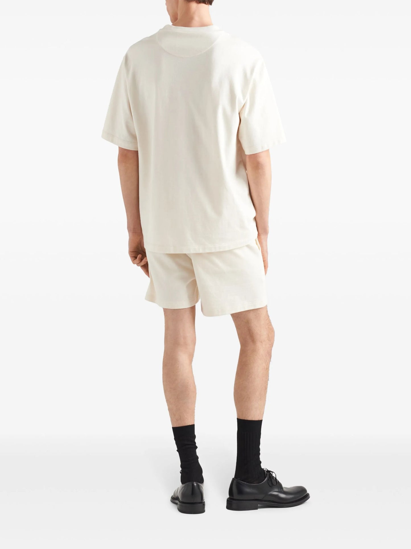 triangle-logo cotton T-shirt