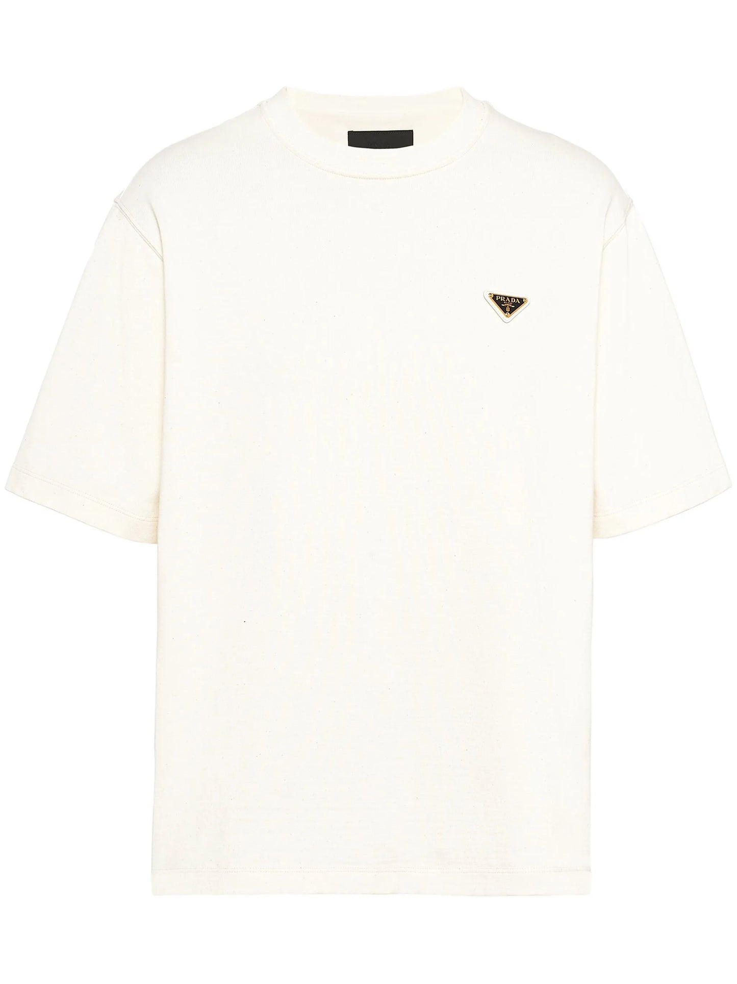 triangle-logo cotton T-shirt