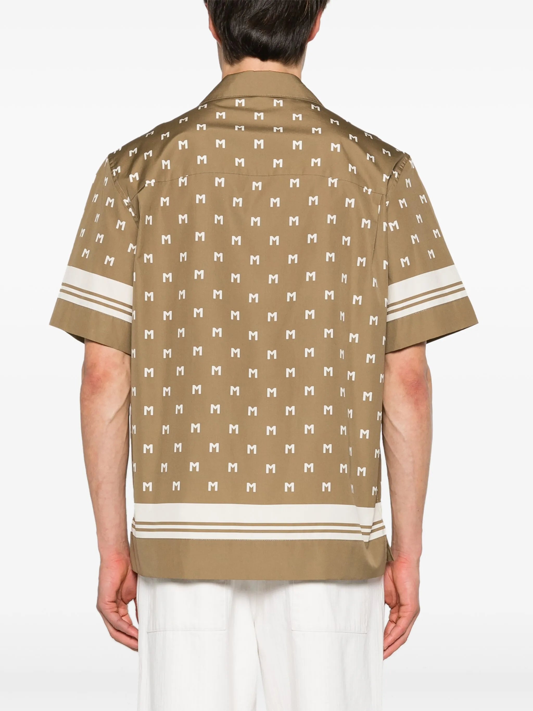 monogram-print short-sleeve shirt