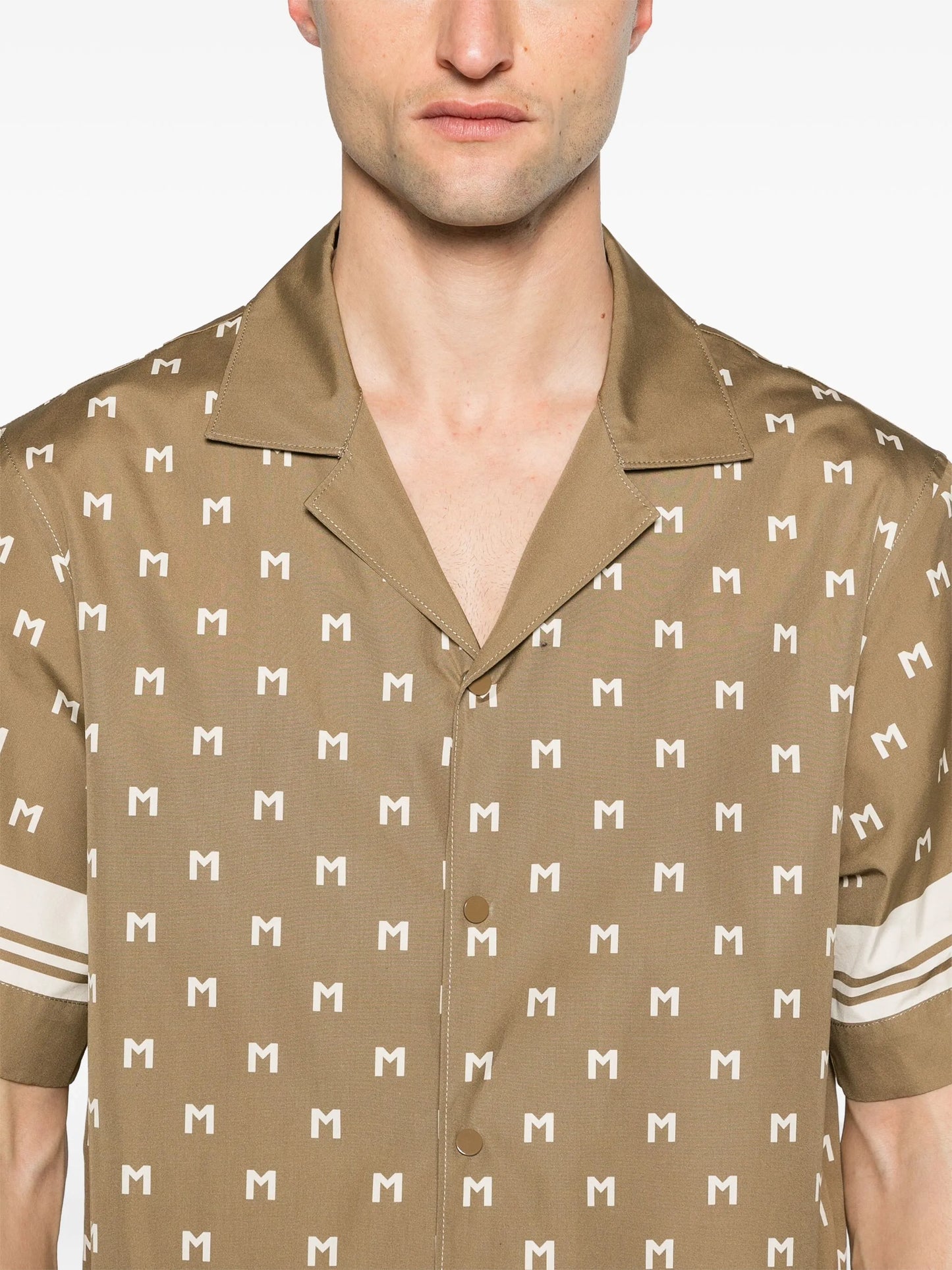 monogram-print short-sleeve shirt