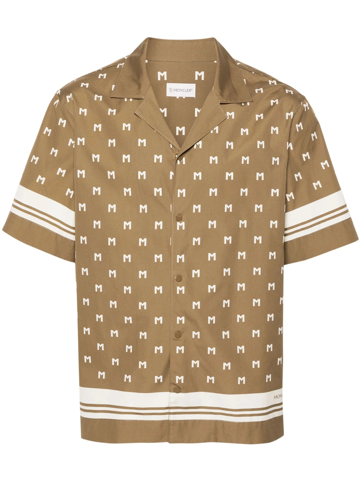 monogram-print short-sleeve shirt