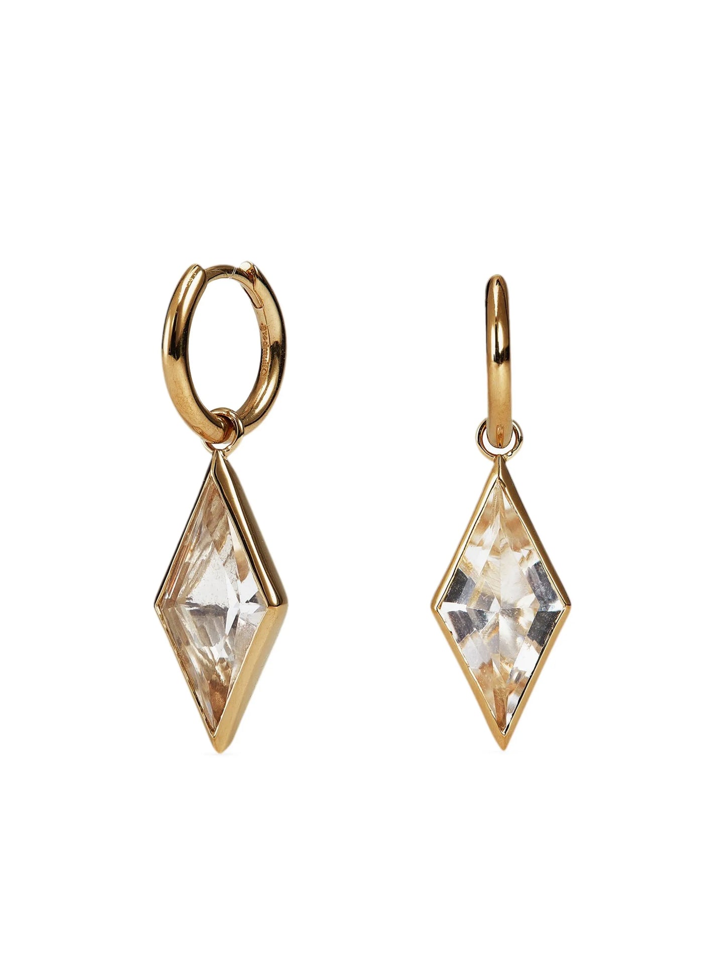Kite quartz drop earrings