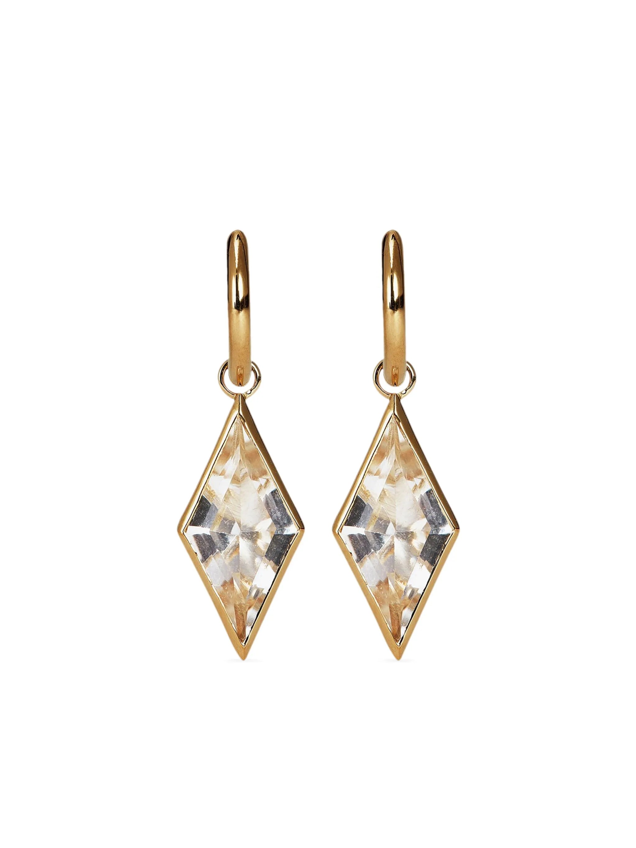 Kite quartz drop earrings