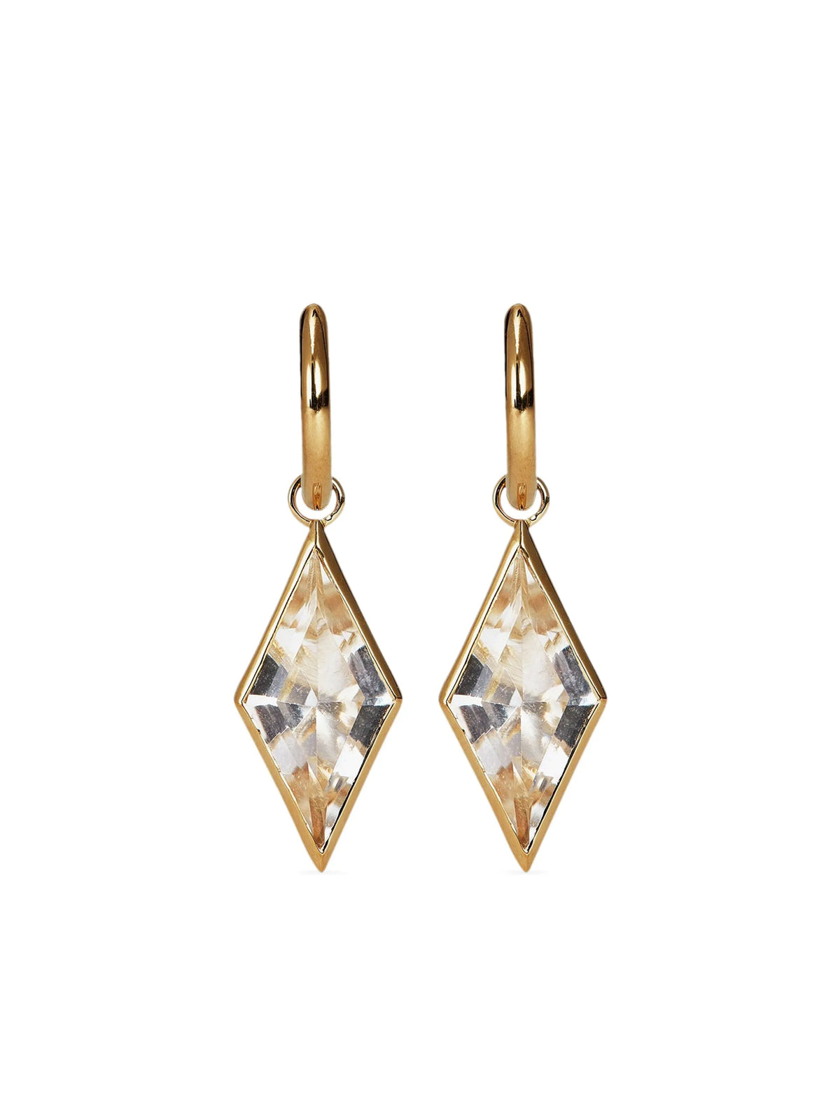 Kite quartz drop earrings
