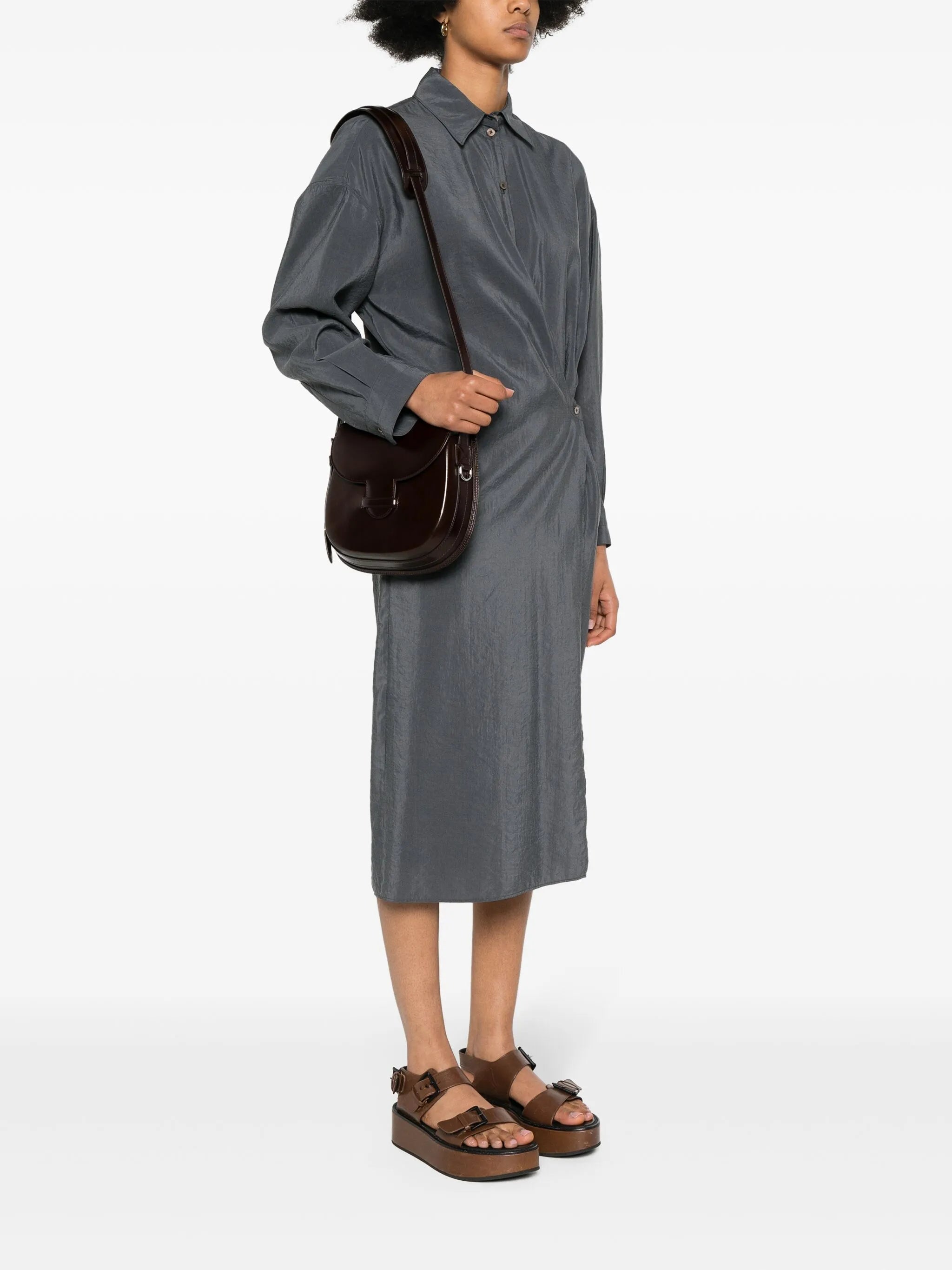 Cartridge leather crossbody bag