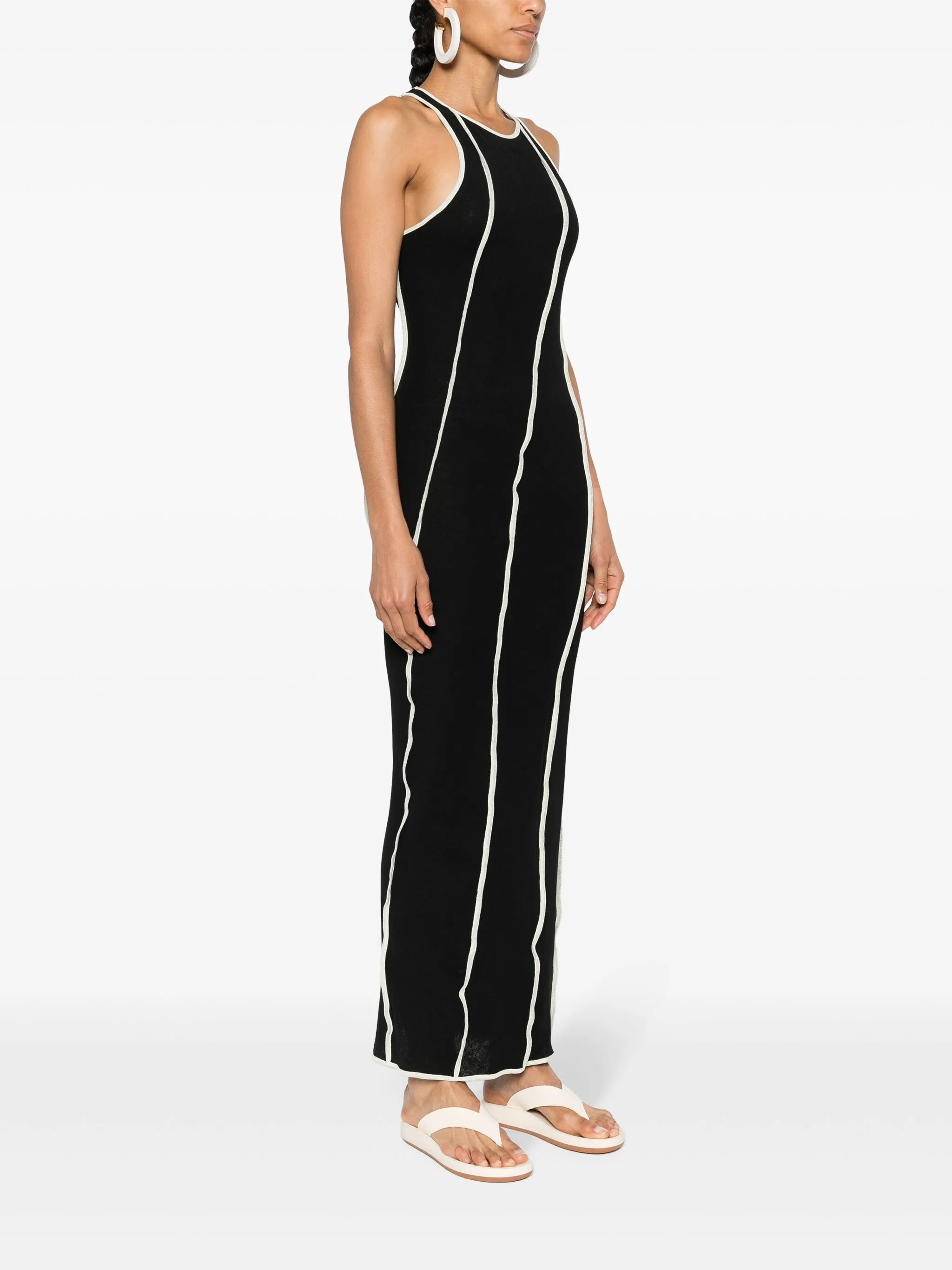 Wanda exposed-seam detail dress