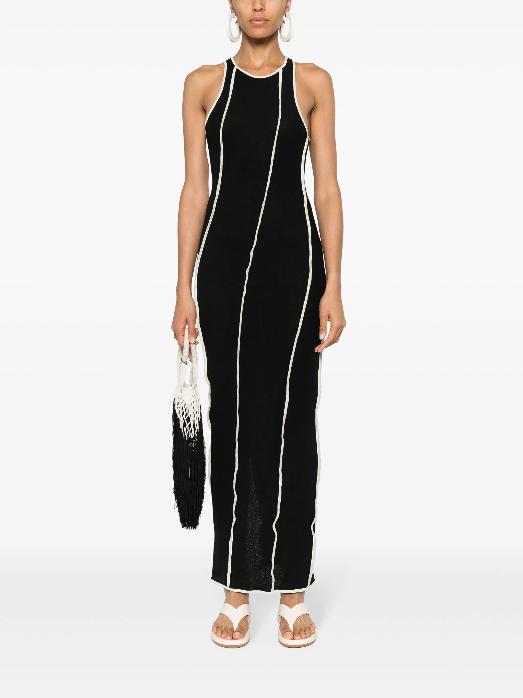 Wanda exposed-seam detail dress