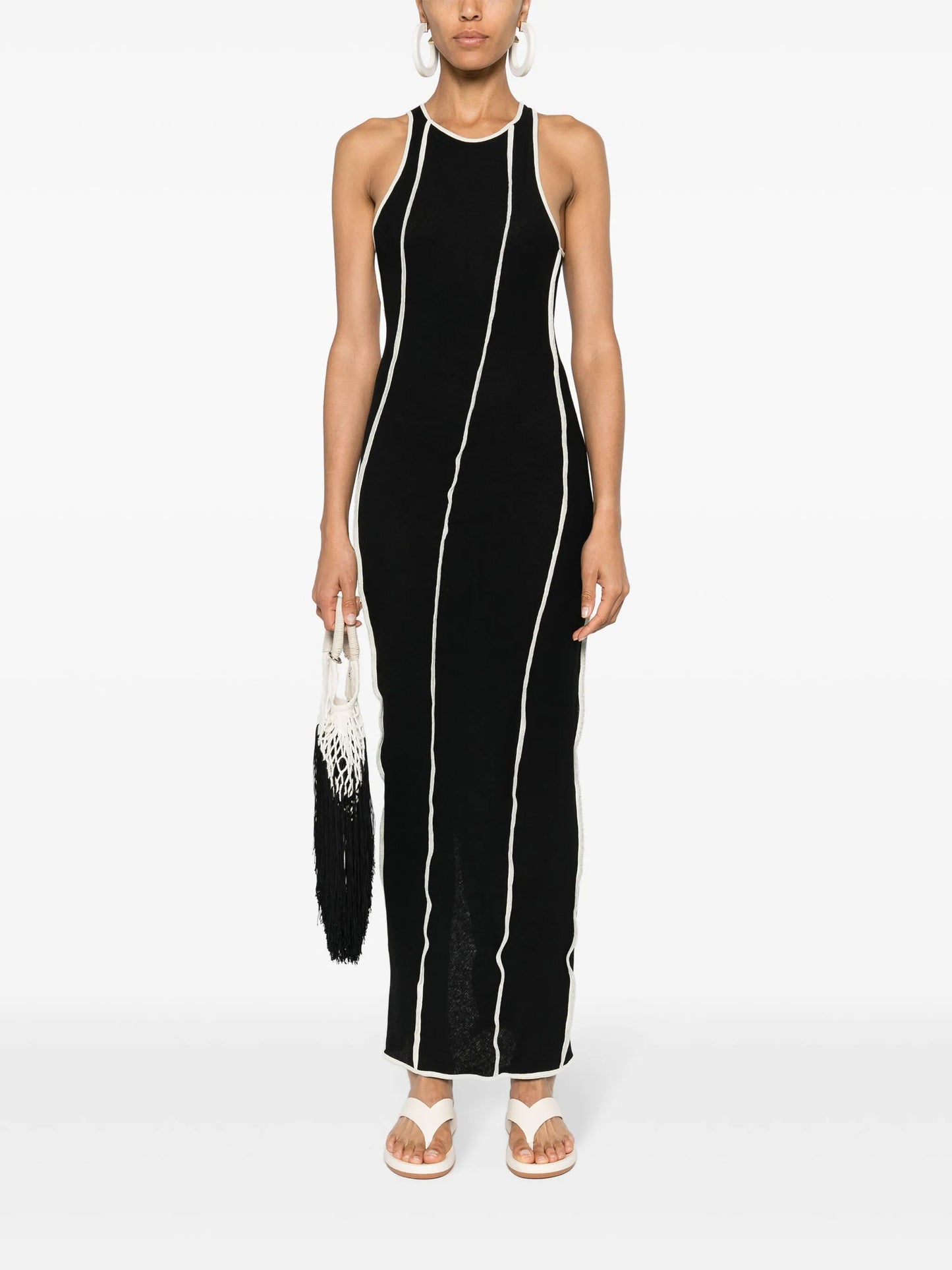 Wanda exposed-seam detail dress