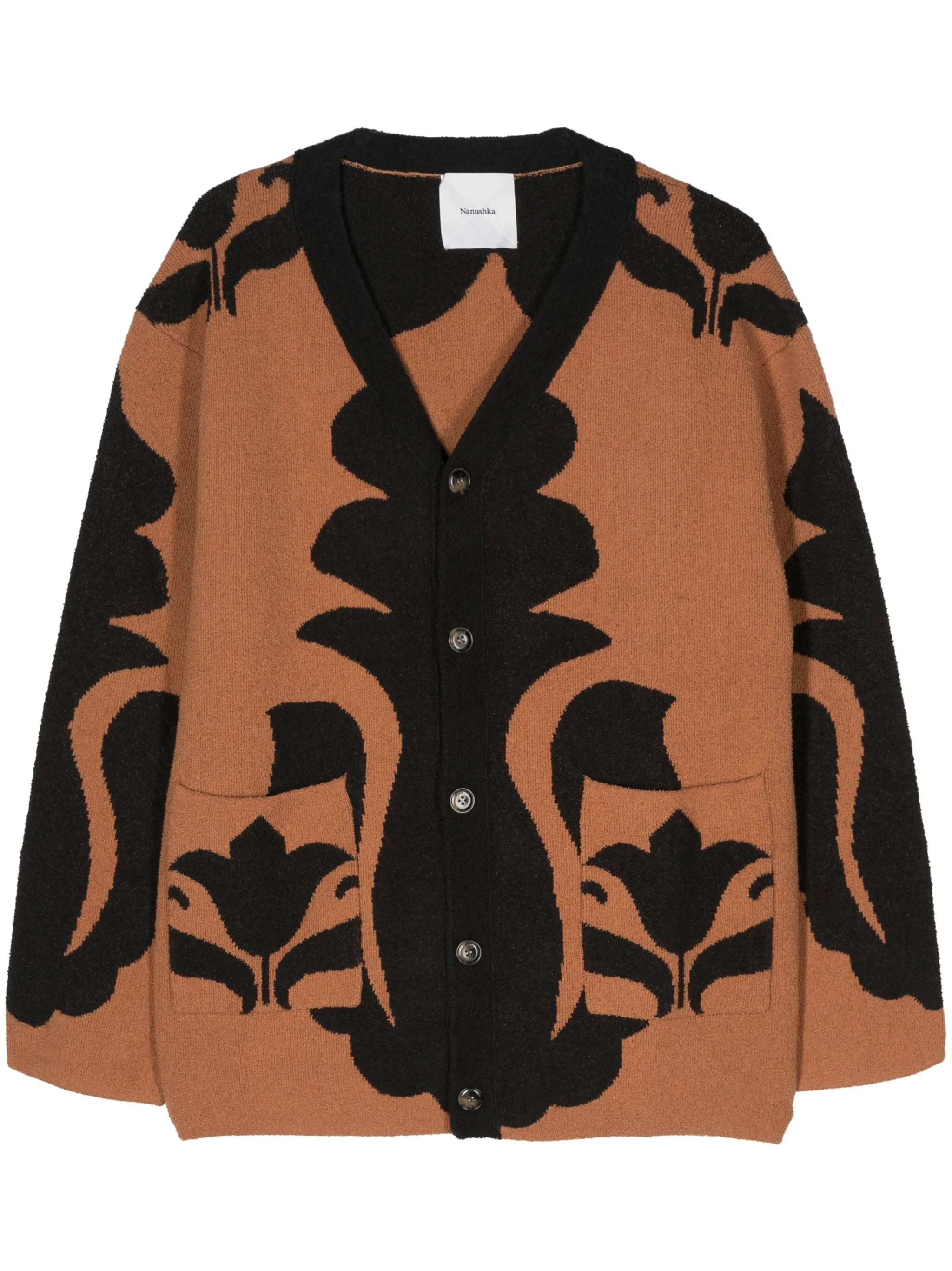 Boan patterned-jacquard cardigan