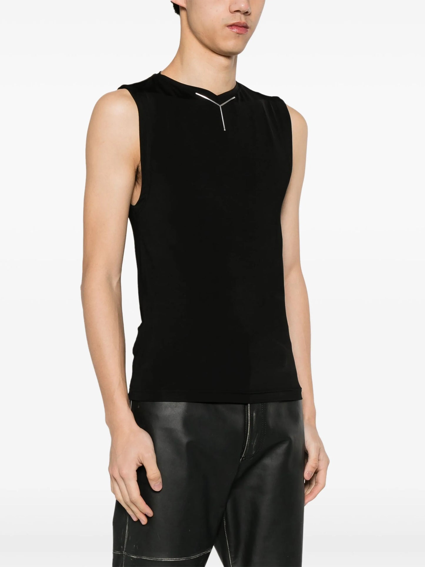 logo-plaque tank top