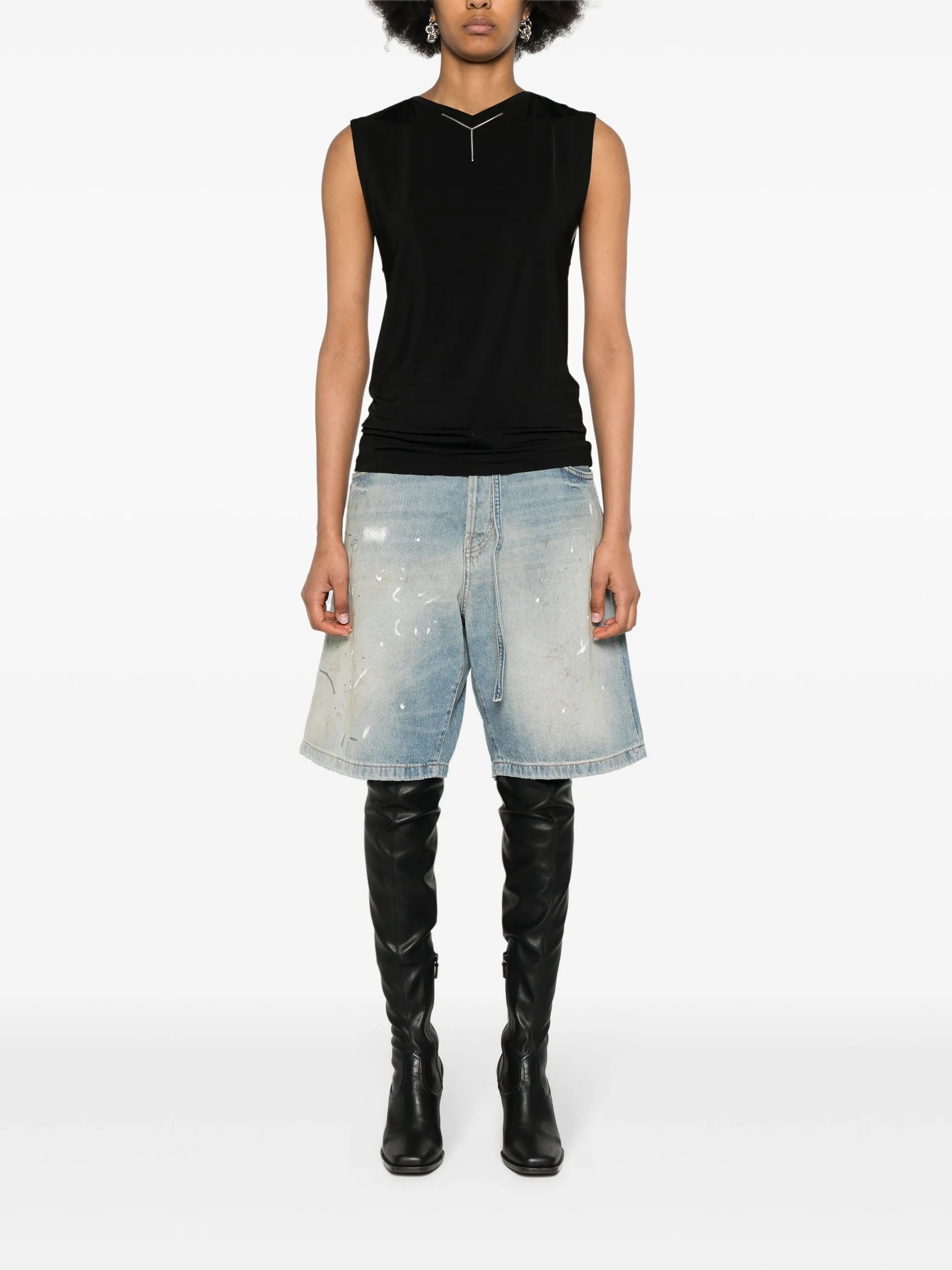 logo-plaque tank top