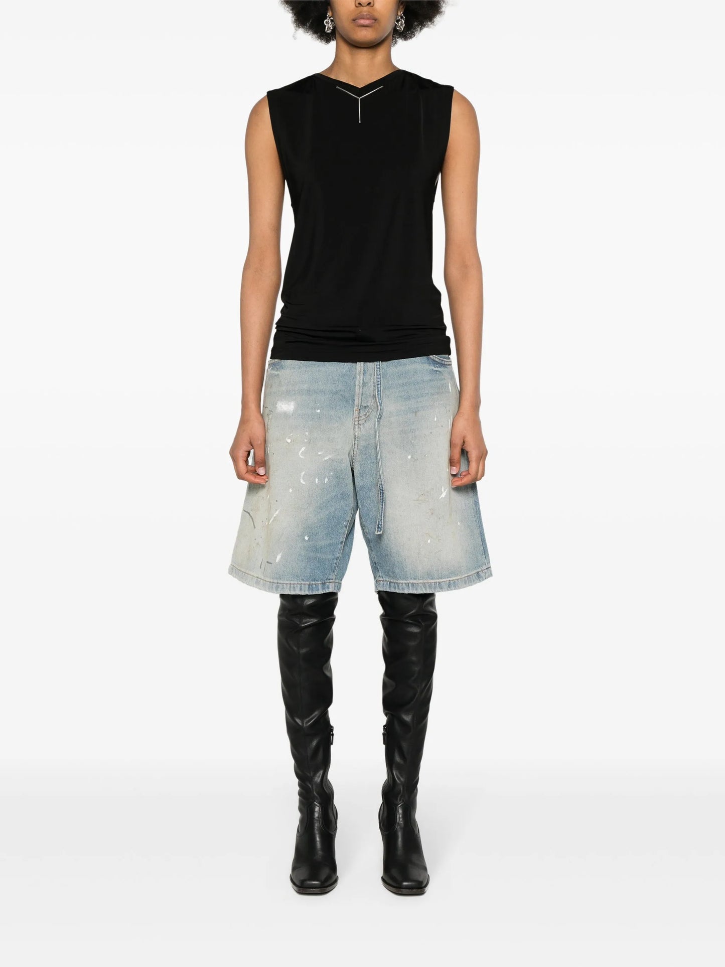 logo-plaque tank top