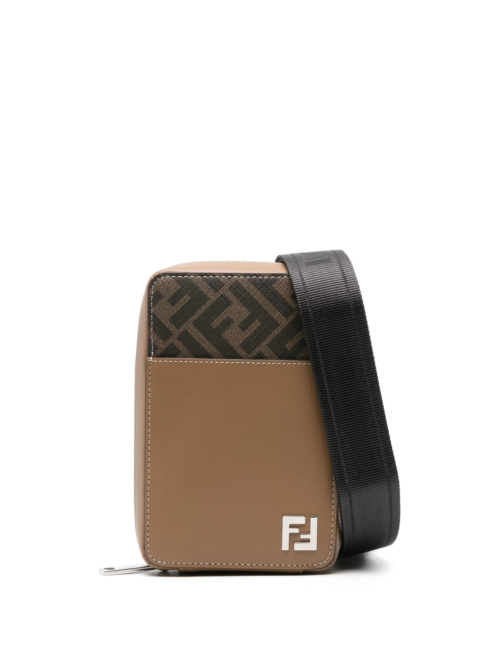 FF-jacquard leather phone bag