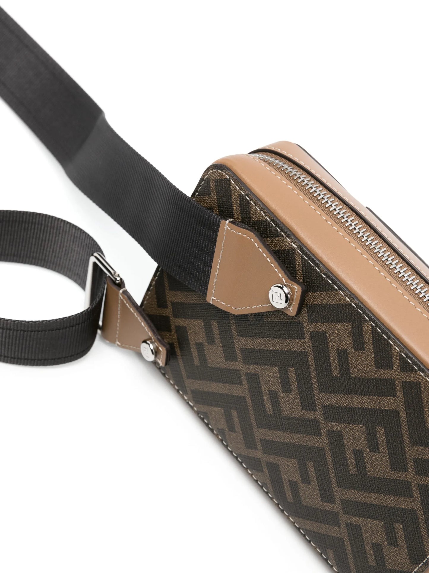 FF-jacquard leather phone bag