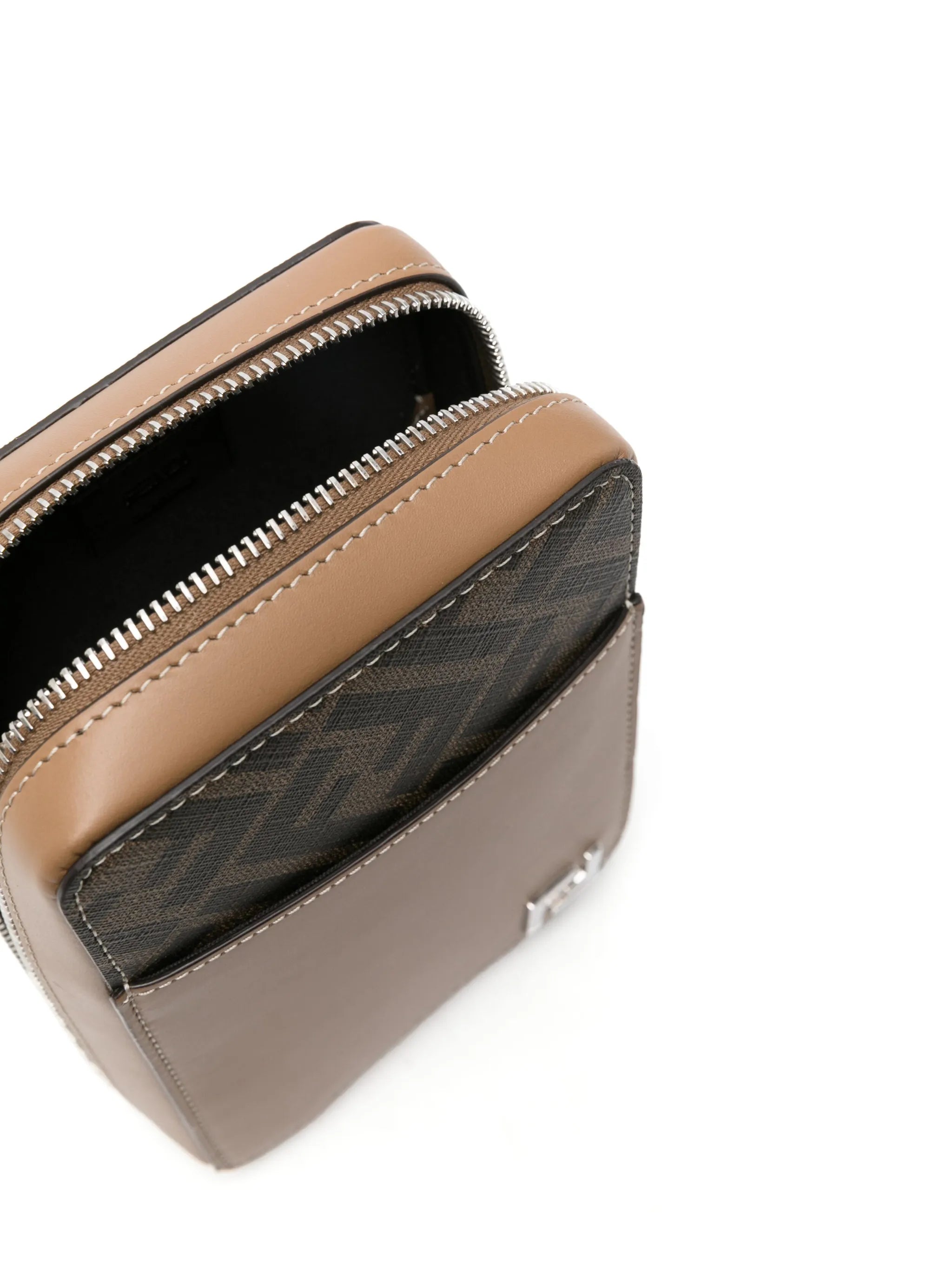 FF-jacquard leather phone bag