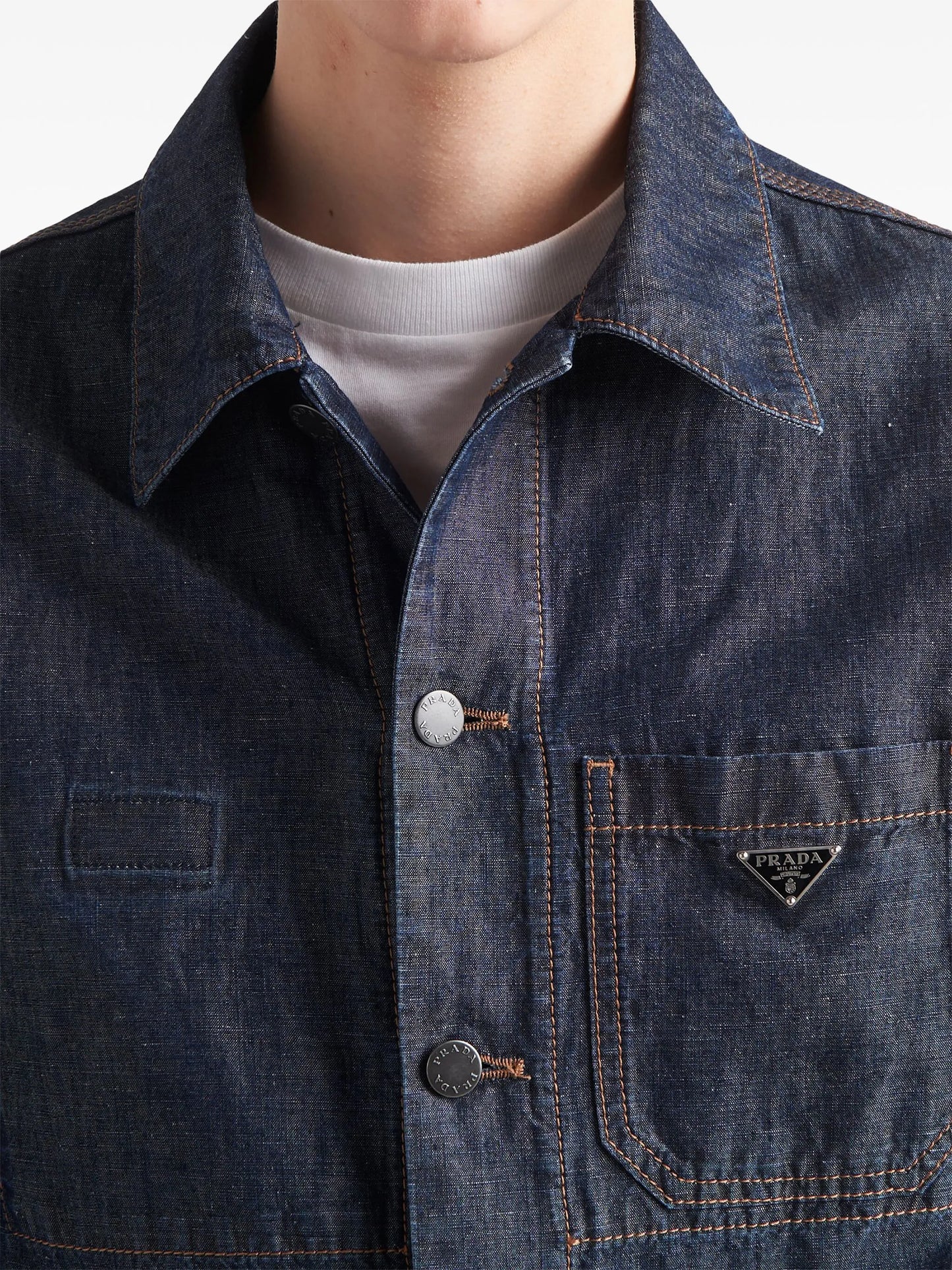 triangle-logo shirt jacket