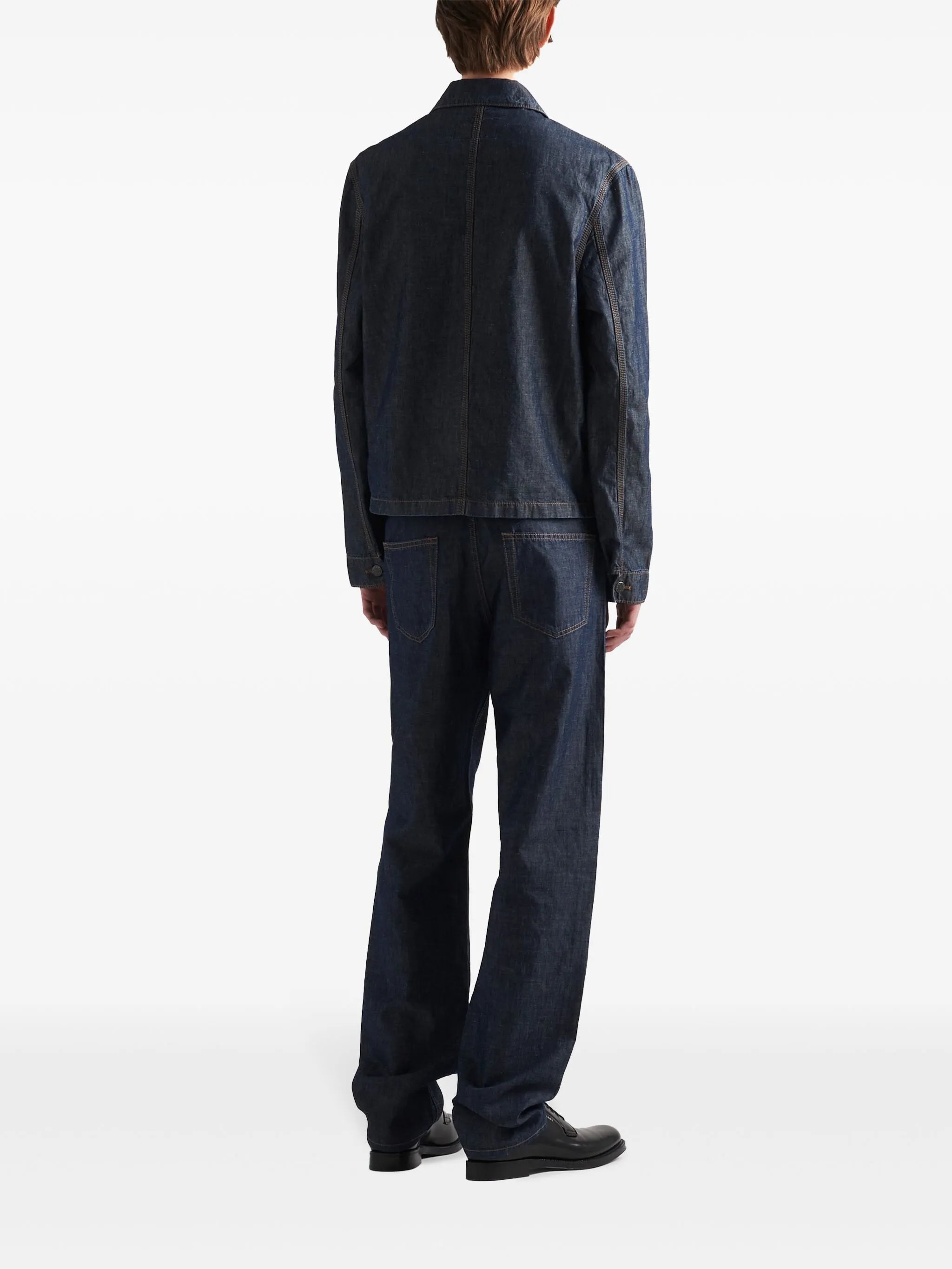 triangle-logo shirt jacket