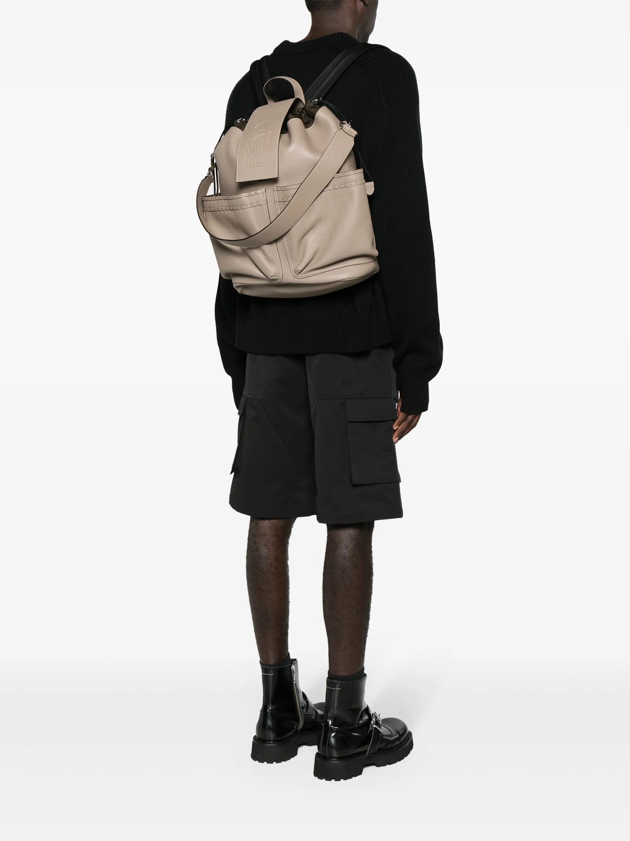 medium Strike leather backpack
