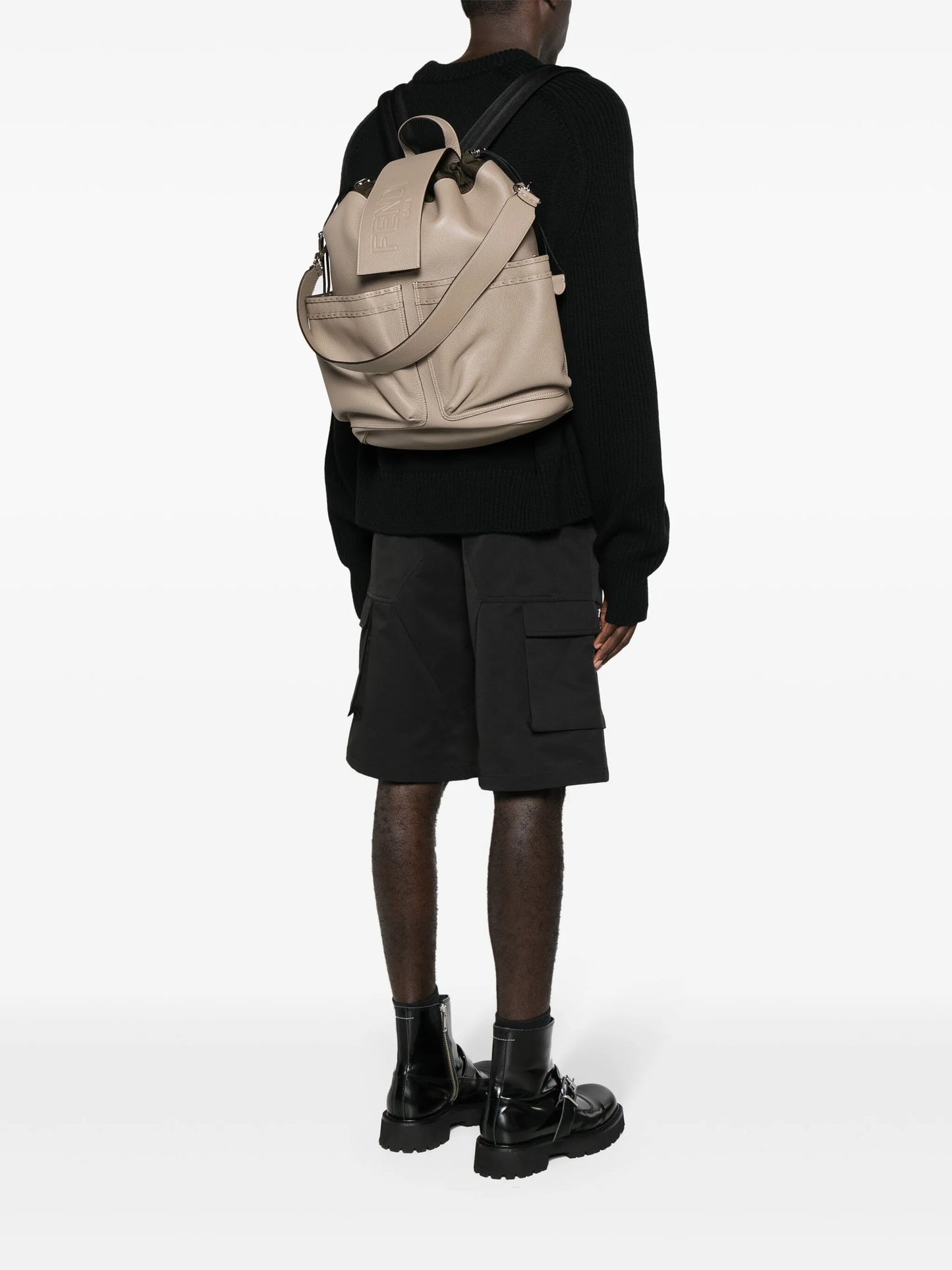 medium Strike leather backpack