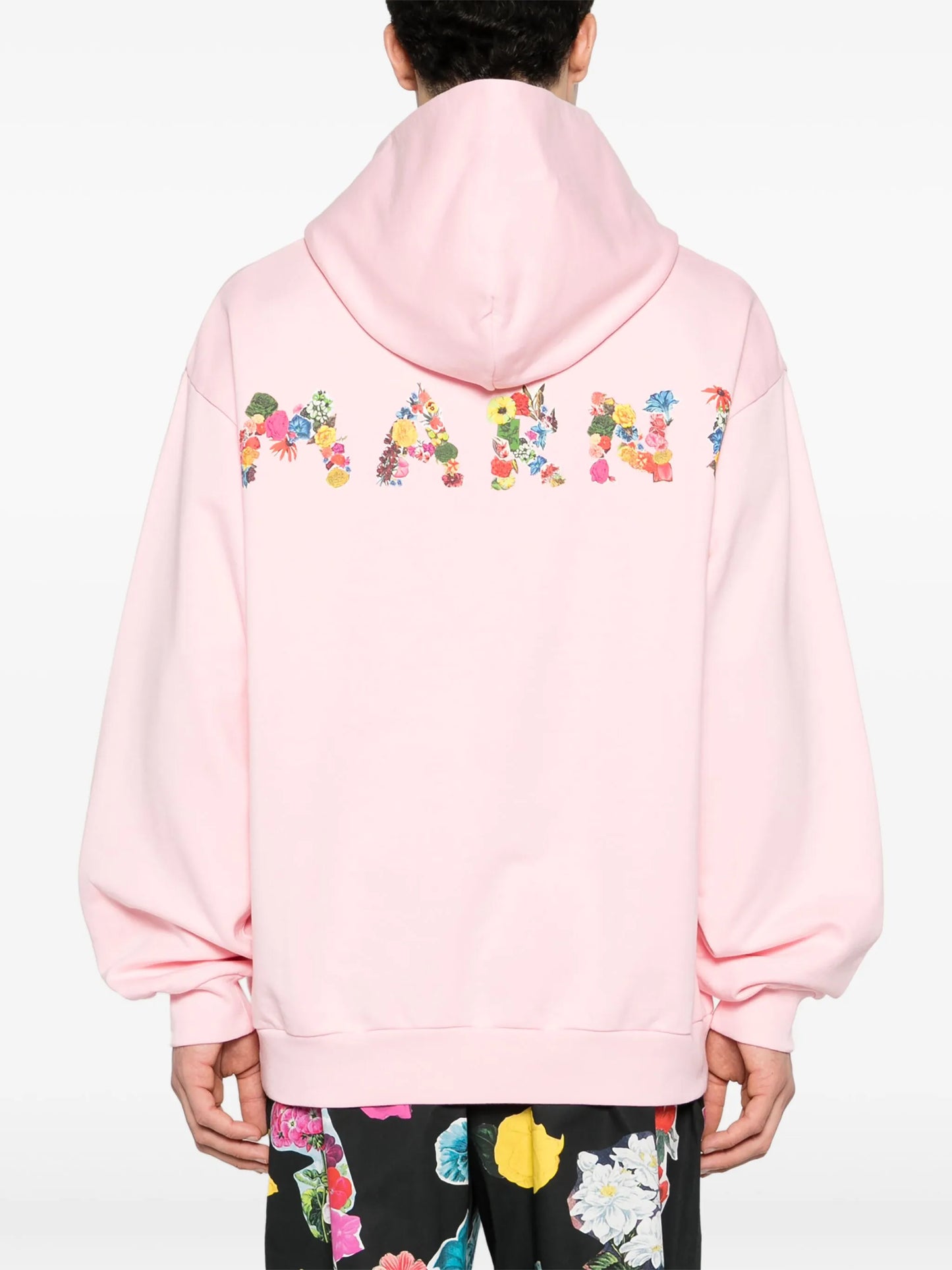 logo-print cotton hoodie