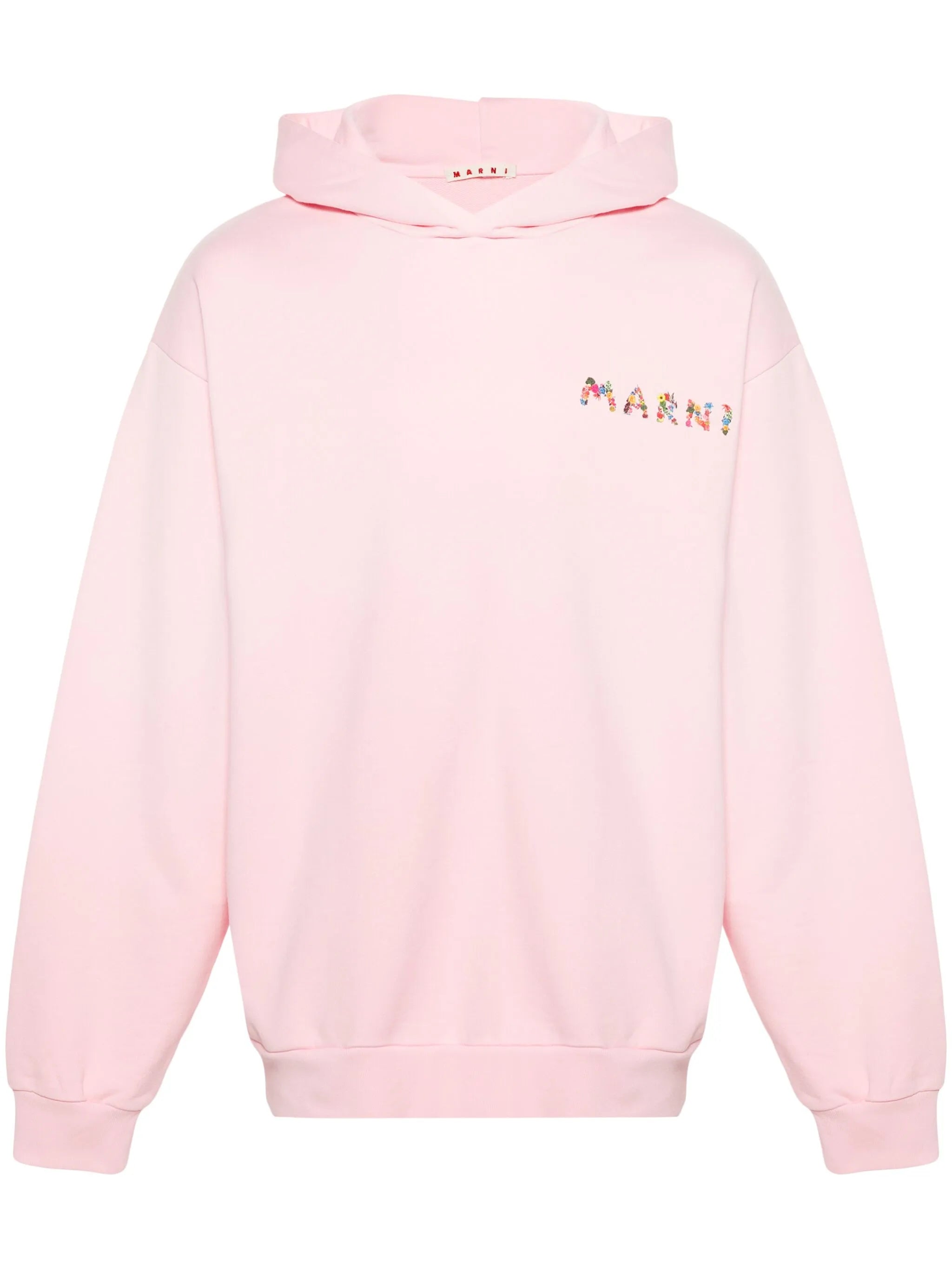 logo-print cotton hoodie