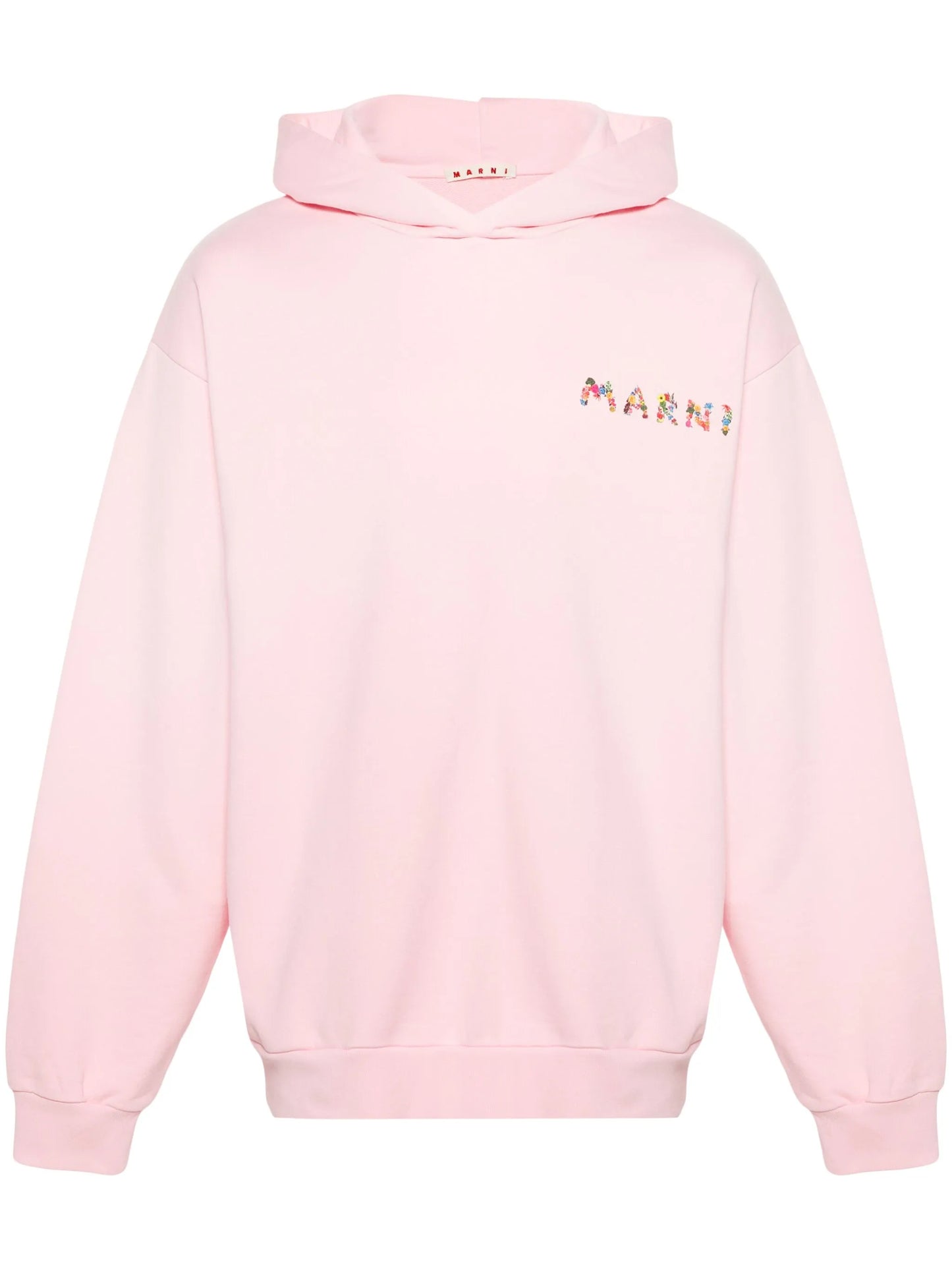 logo-print cotton hoodie