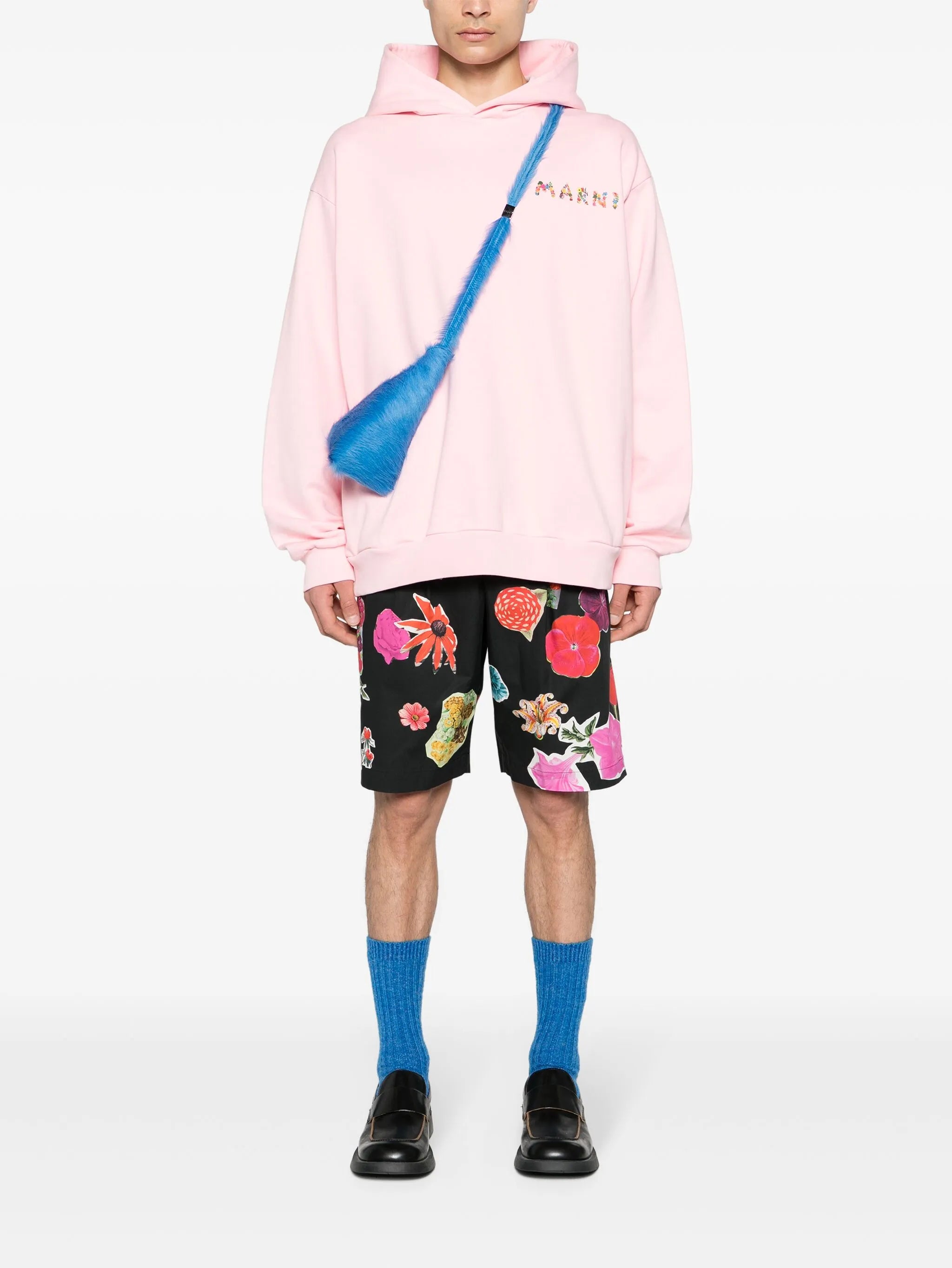 logo-print cotton hoodie