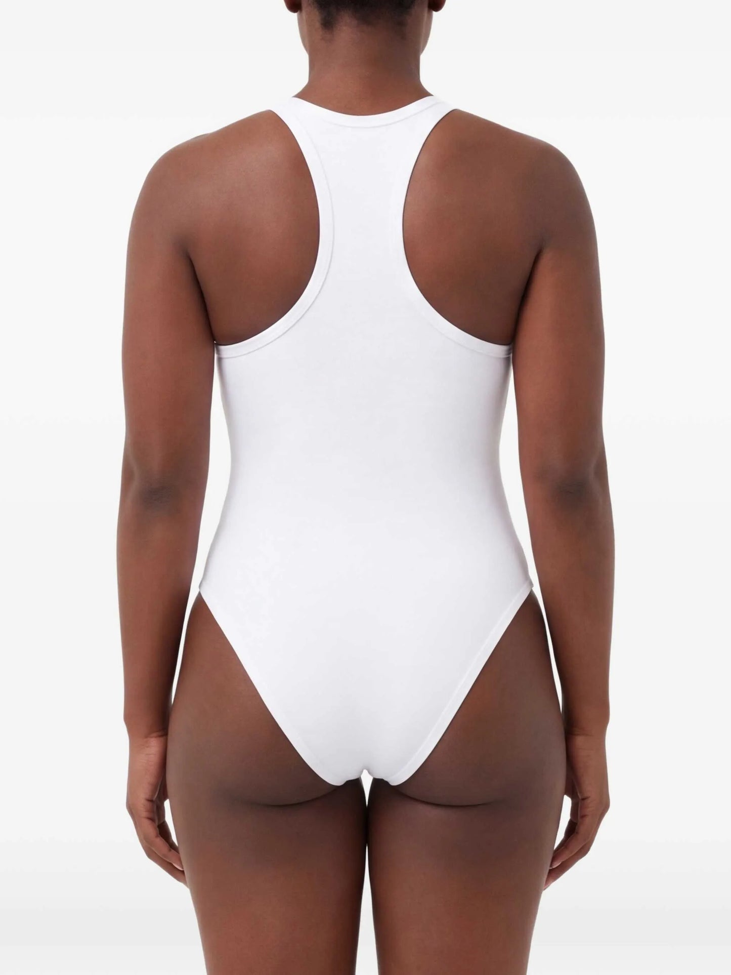 logo-plaque swimsuit