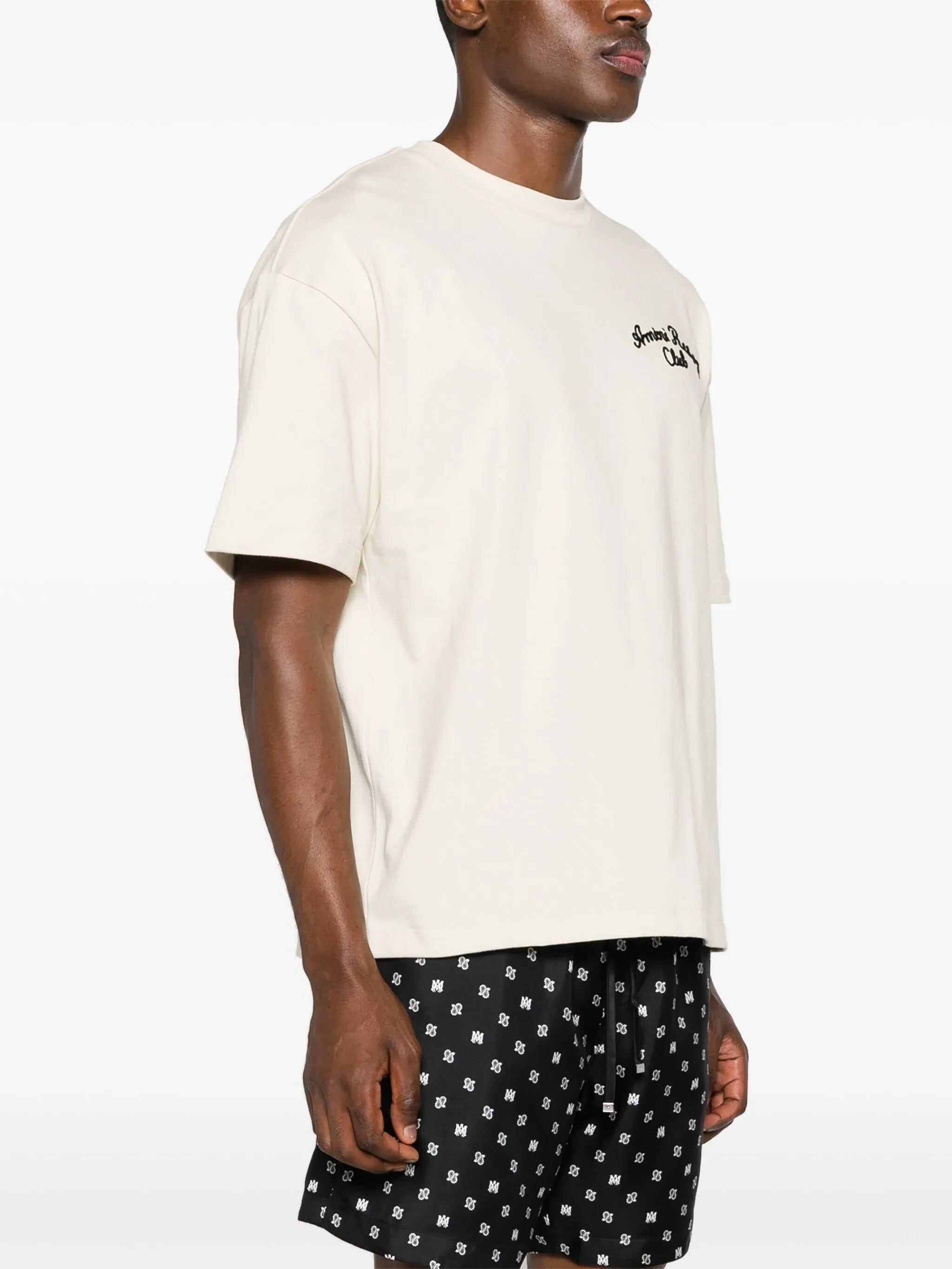 logo-embroidered cotton T-shirt
