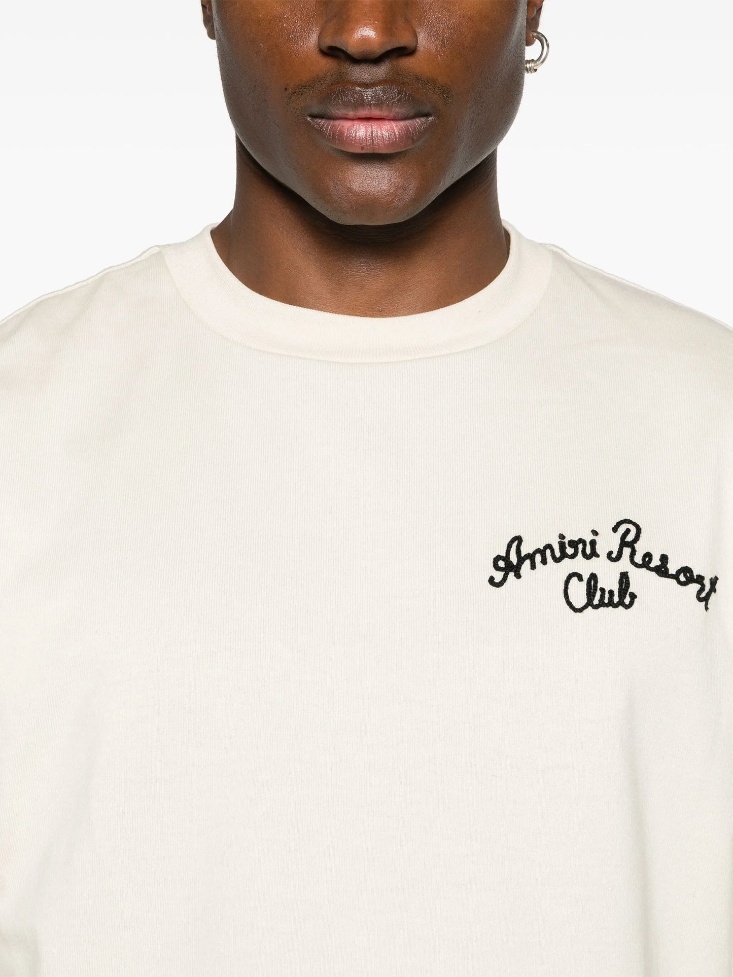 logo-embroidered cotton T-shirt