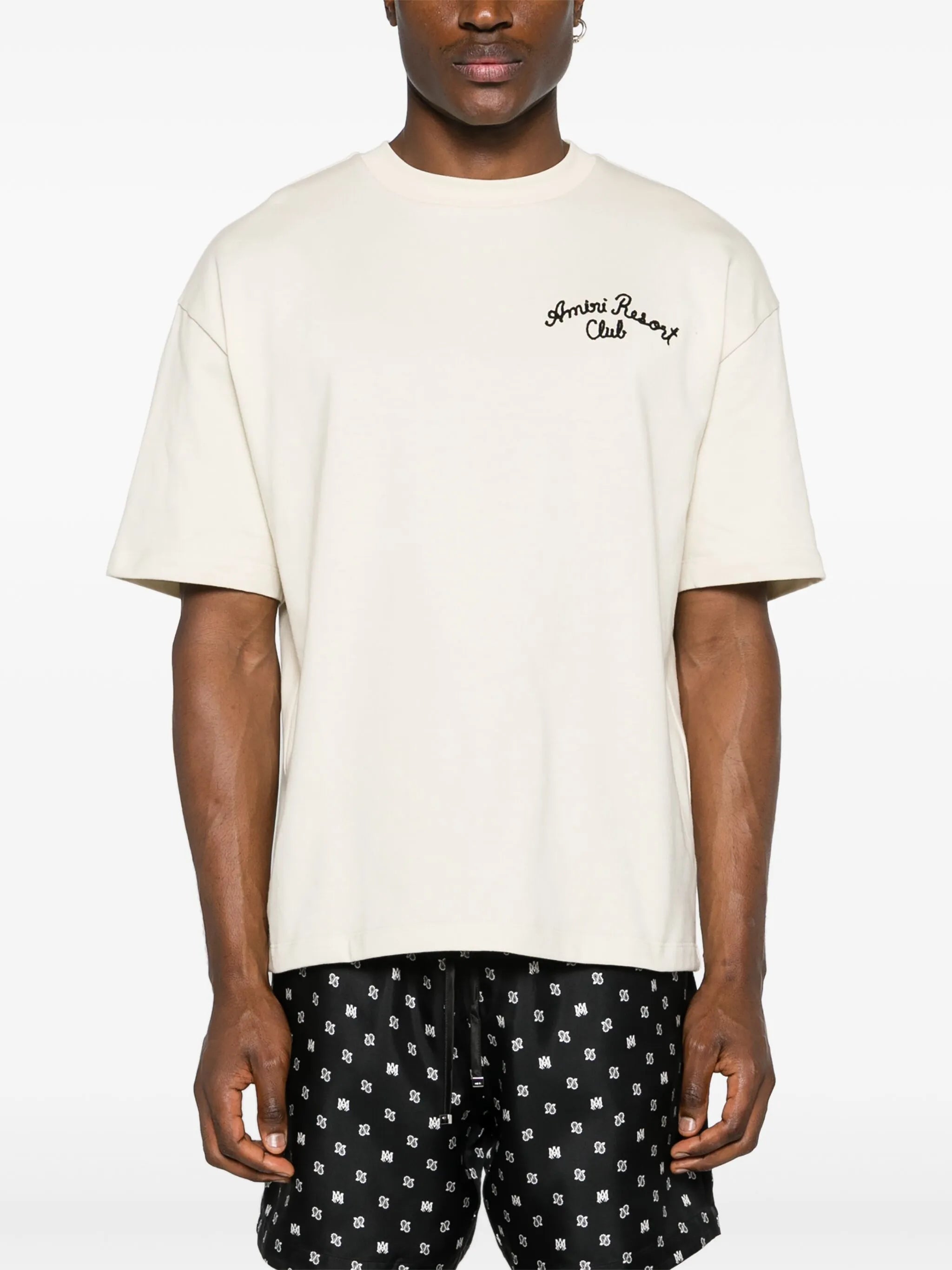 logo-embroidered cotton T-shirt