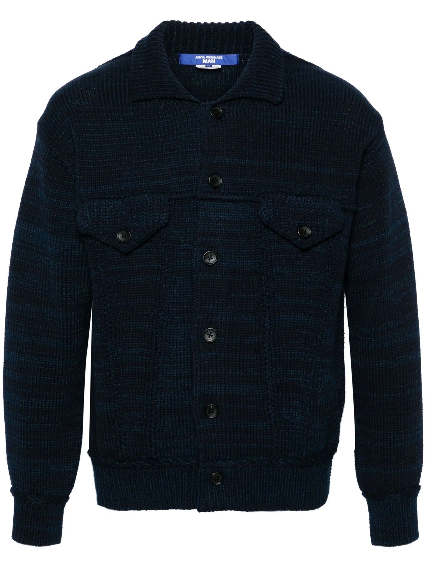 mélange cotton-blend cardigan