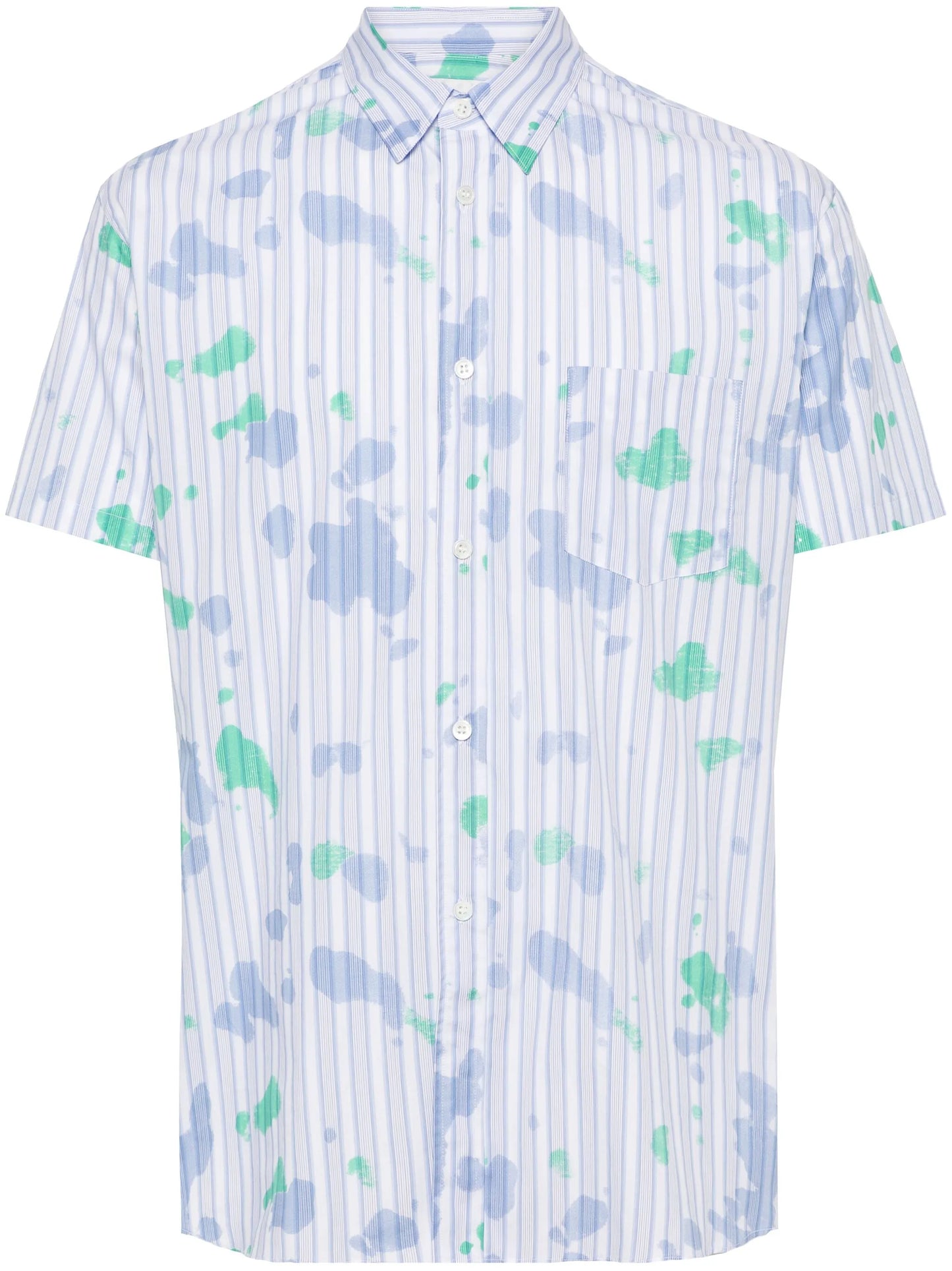 halo-stripe cotton shirt