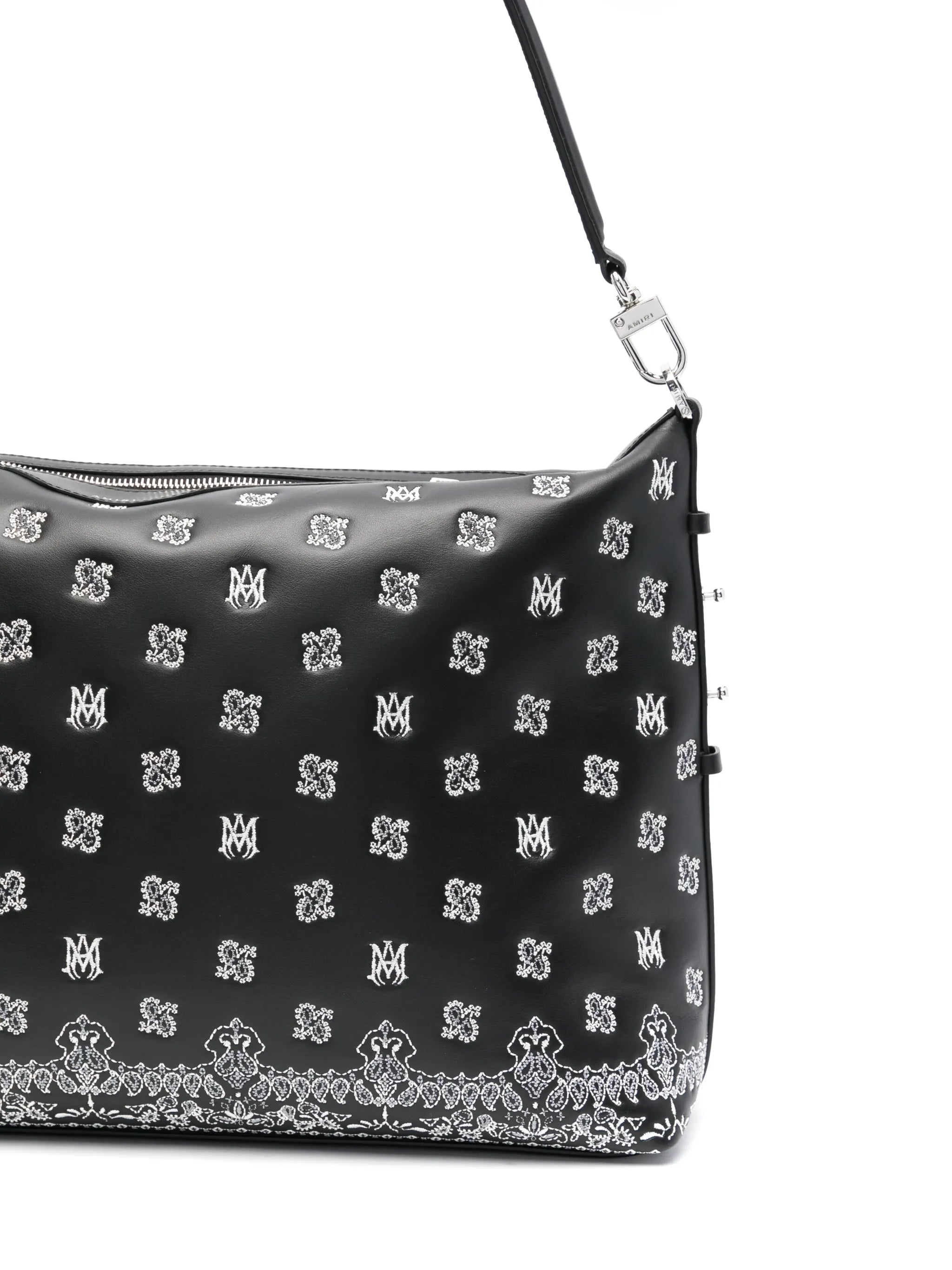 Bandana-embroidered shoulder bag