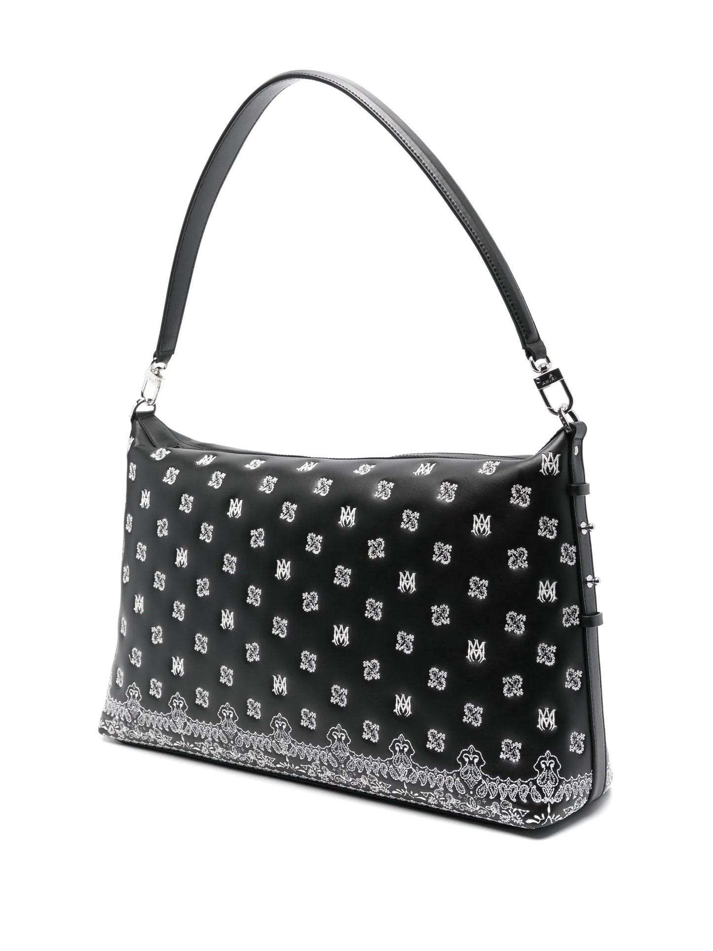Bandana-embroidered shoulder bag