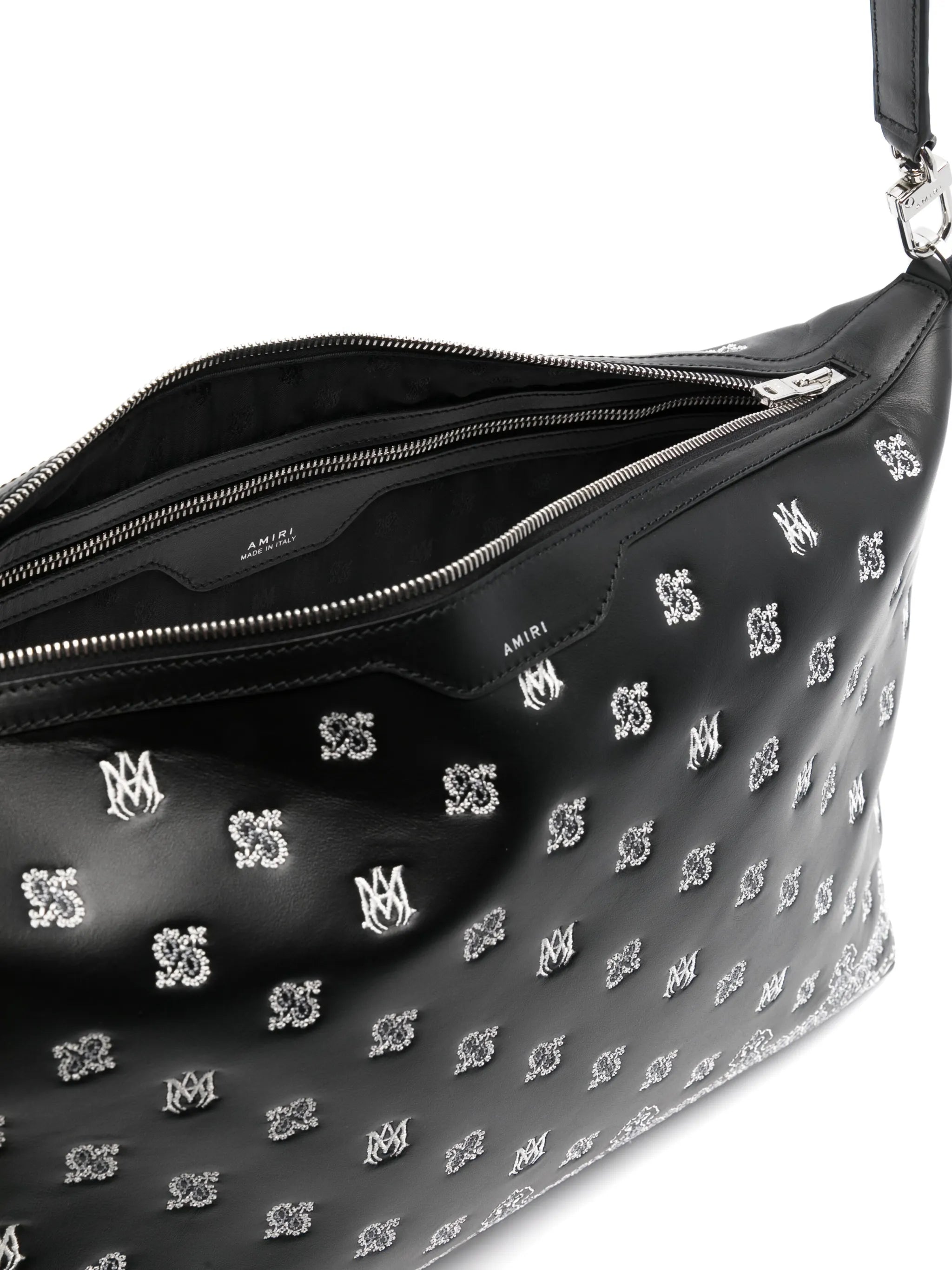 Bandana-embroidered shoulder bag
